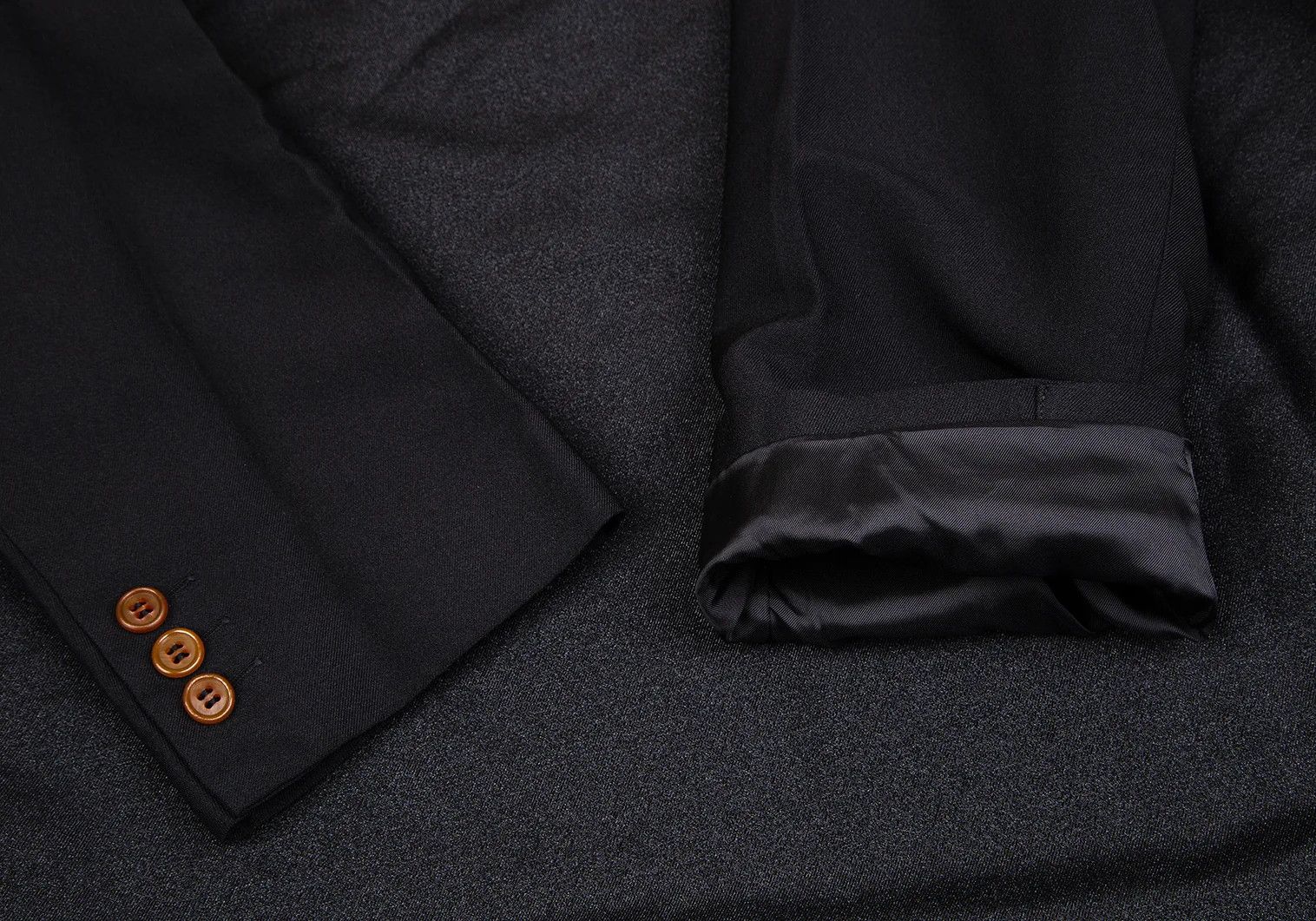 Comme des Garcons Homme Plus Shiny Cut-Off Pullover Jacket in Black, Size M Size US M / EU 48-50 / 2 - 5 Thumbnail