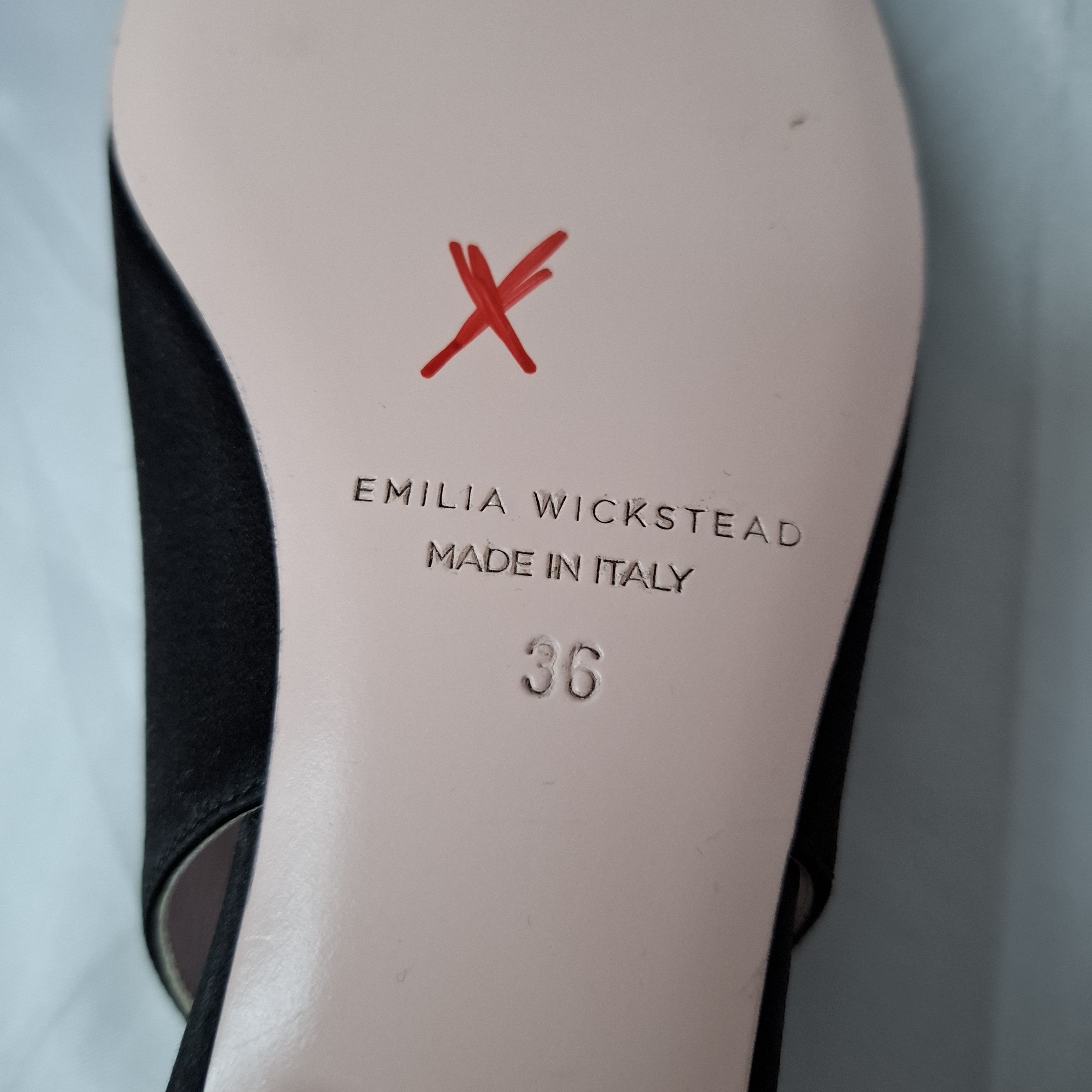 Emilia Wickstead Emilia Wickstead Sabine Open Toe Black Slingback Flats Size US 5.5 / IT 35.5 - 11 Thumbnail