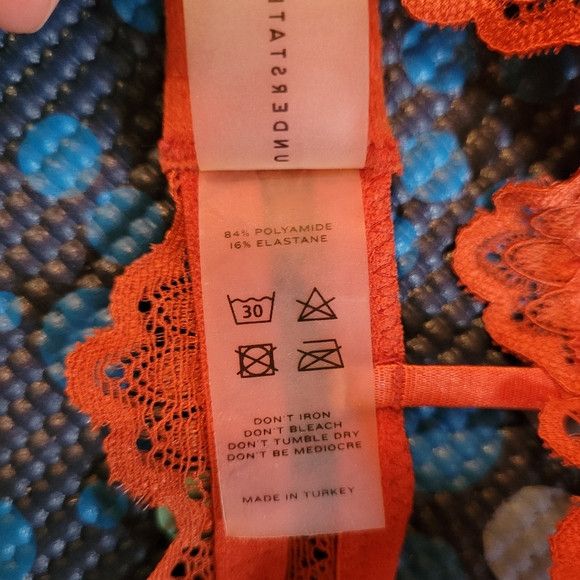 Other Understatement Lace Triangle Bralette Papaya Color - S Size ONE SIZE - 3 Thumbnail