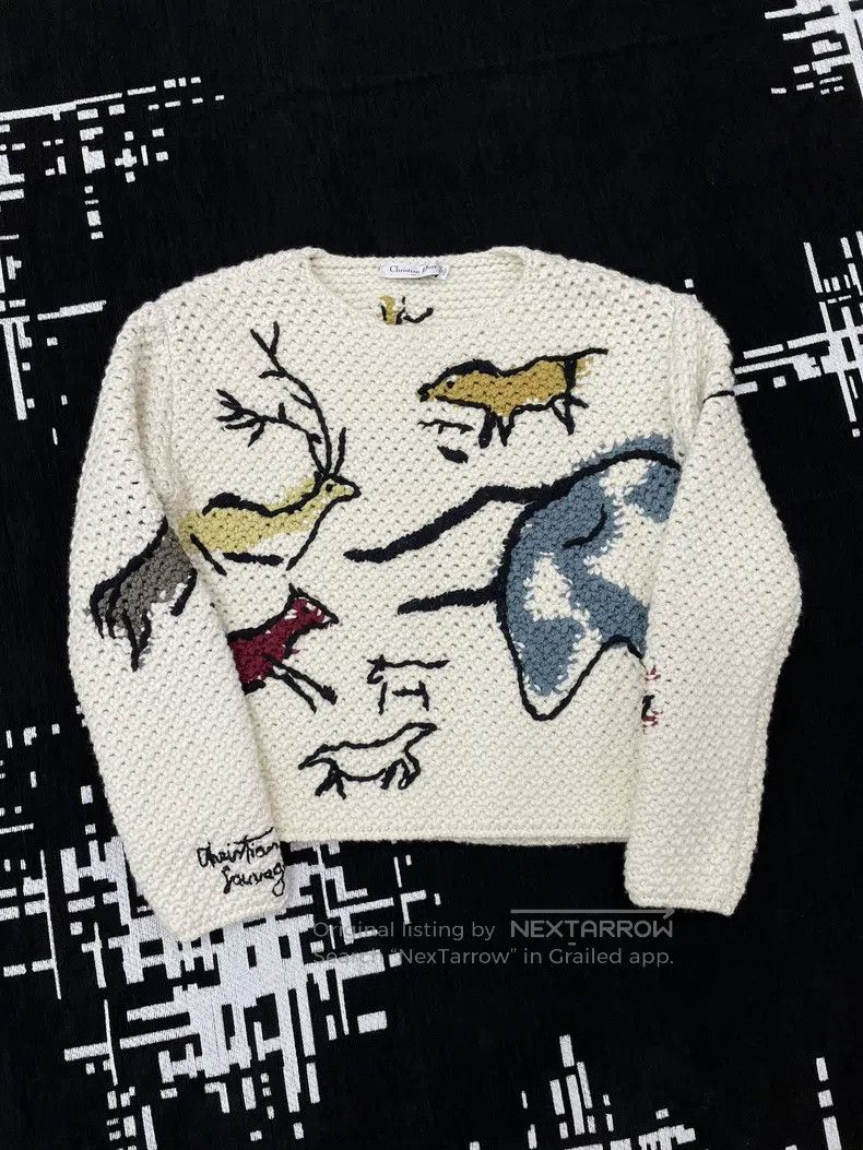Dior Dior White animal hollow print sweater Size XS / US 0-2 / IT 36-38 - 1 Thumbnail