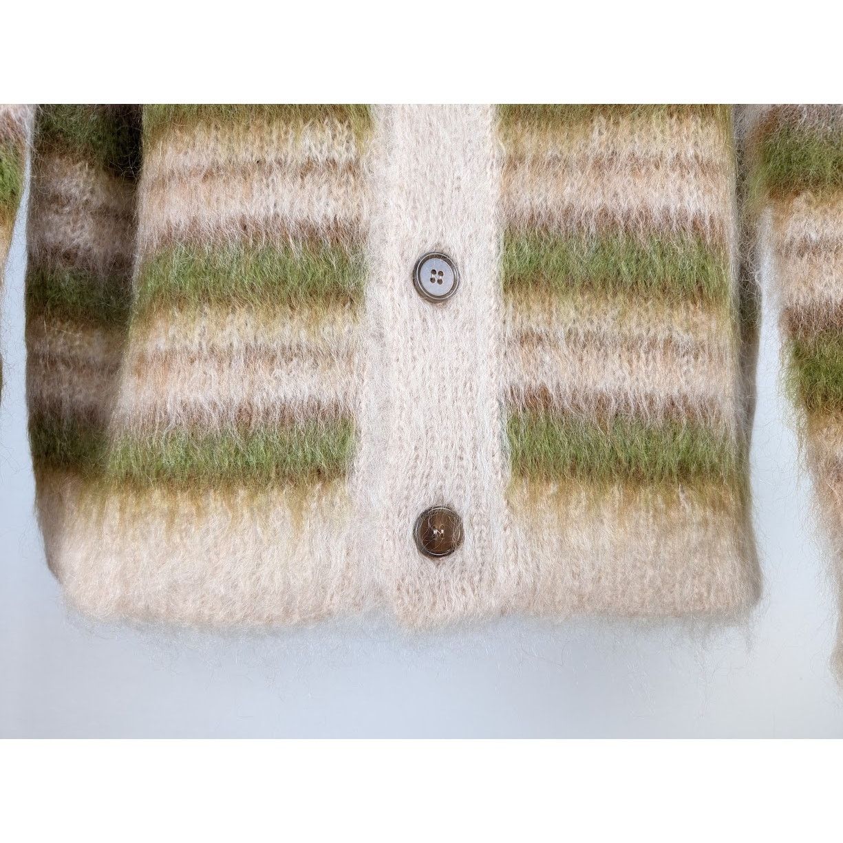 Marni o1rshd1 Iconic Brushed Stripe Cardigan in Light Camel Size US XL / EU 56 / 4 - 6 Thumbnail