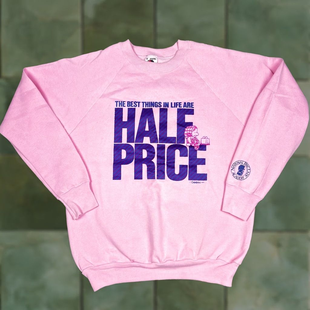 Fruit Of The Loom VINTAGE Fruit Of The Loom Sweatshirt Raglan Crewneck Pink 80s Graphic Print Medium Men Women Regular Sleeves Raglan All Seasons USA Size US M / EU 48-50 / 2 - 1 Thumbnail
