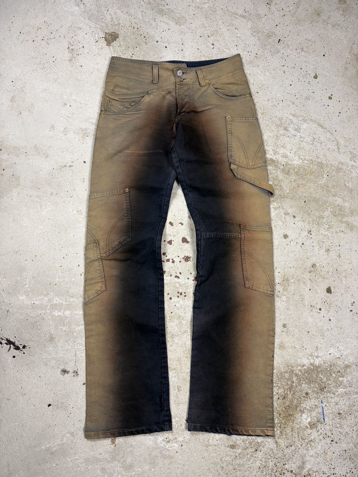 Dolce & Gabbana FW 2003 Dolce & Gabbana Utility Bronze Gradient Cargo Pants Size US 30 / EU 46 - 1 Thumbnail