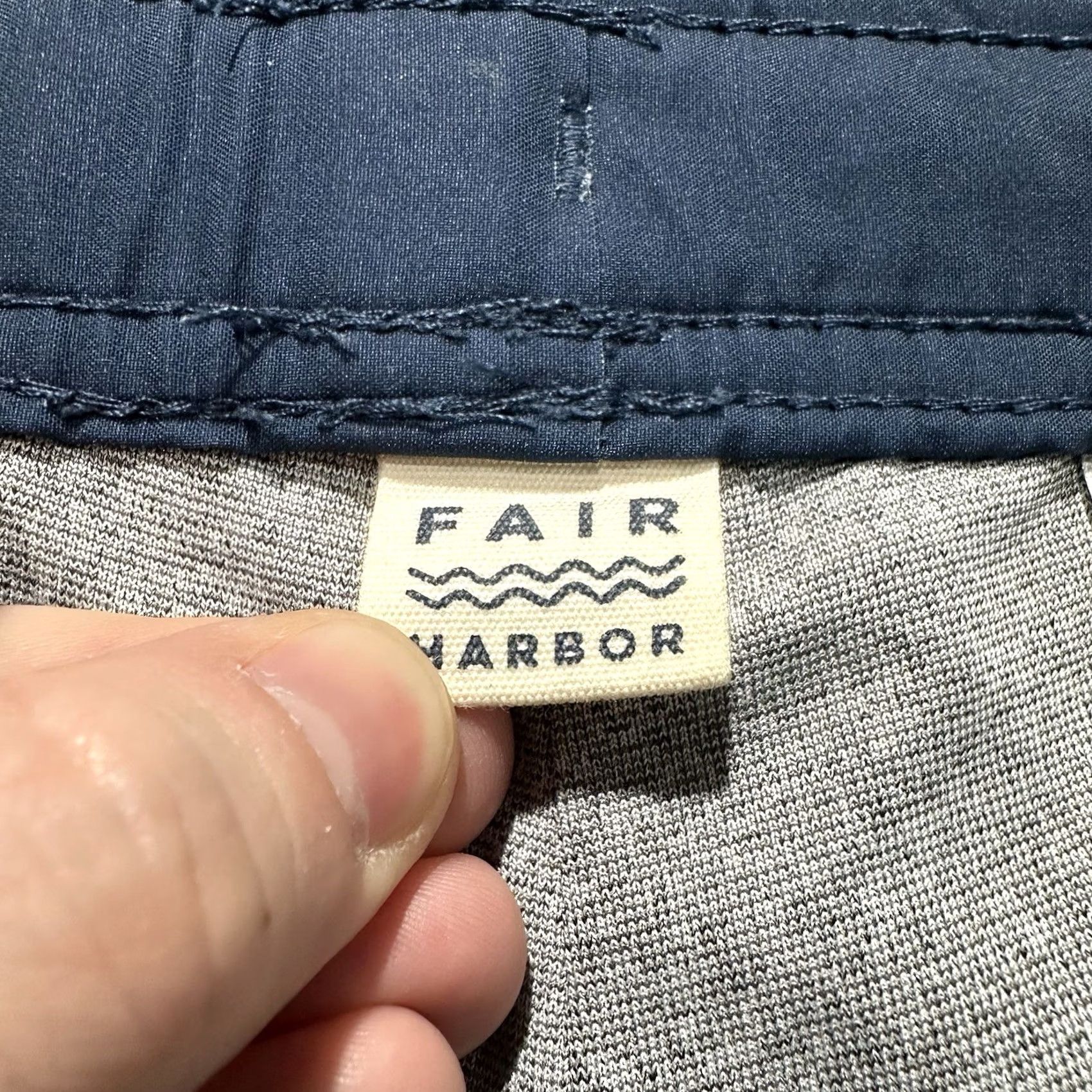 Vintage Fair Harbor The Anchor Swim Trunks Mens 2XL XXL Blue Striped Lined 44x8" FAIR Size US 39 - 3 Thumbnail
