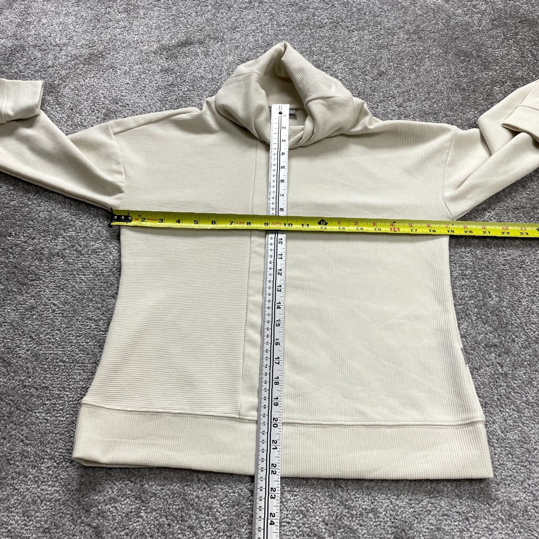 Vintage Columbia Sweater Womens XS Ivory Beige Cowl Neck Long Sleeve Stretch Pullover Size XS / US 0-2 / IT 36-38 - 6 Thumbnail