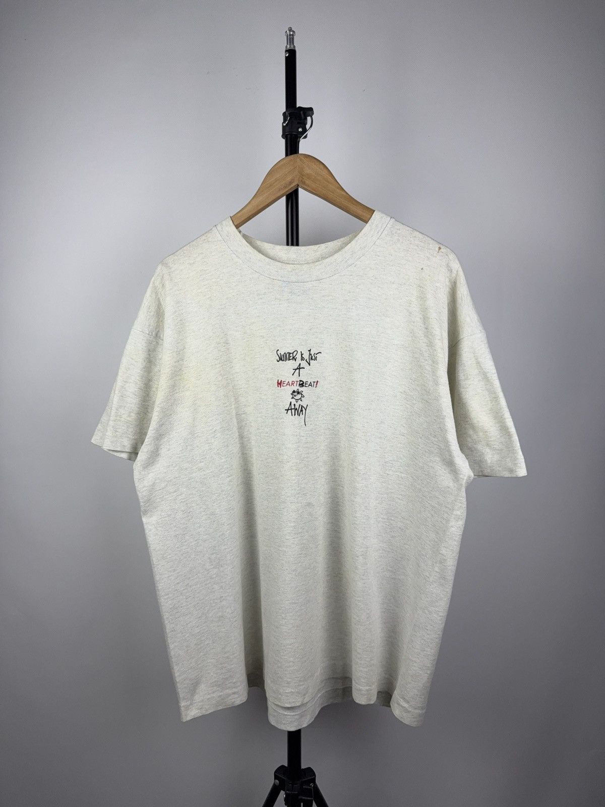 Band Tees × Vintage Vintage 90s Punk Metal Summer Is Just A HEARTBEAT! Away Tee Size US XL / EU 56 / 4 - 1 Thumbnail