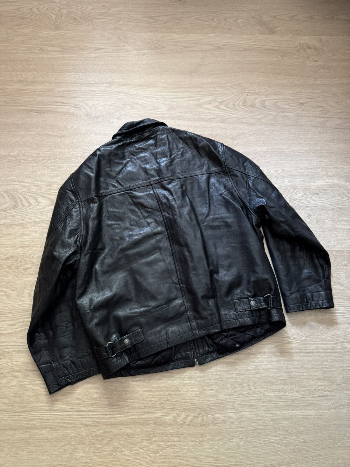 Genuine Leather Vintage 00’s Enjoy y2k Genuine Leather Moto Racing Jacket Size US M / EU 48-50 / 2 - 4 Thumbnail