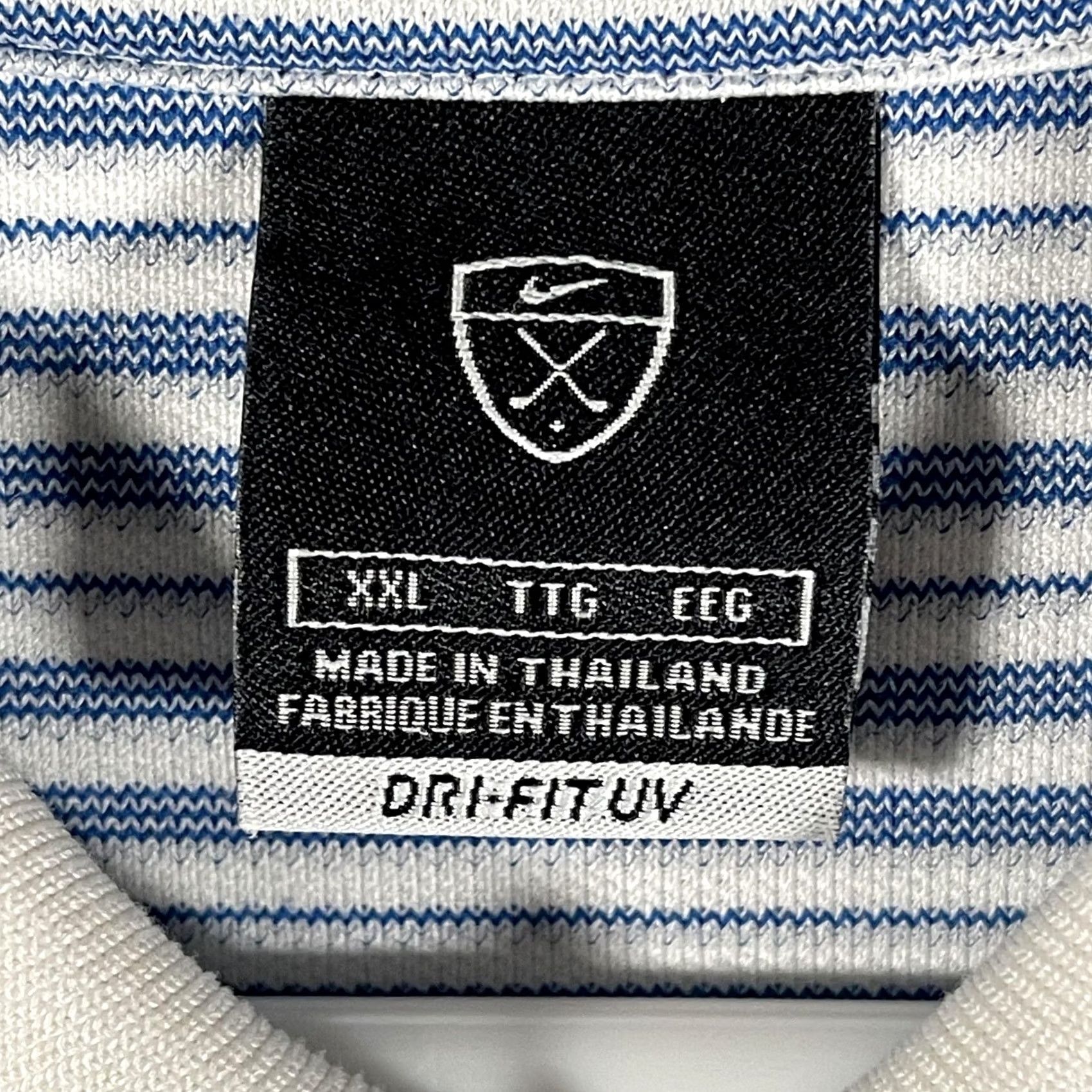 Nike Nike Dri-FIT Doral Golf Polo Shirt Mens 2XL Blue White Striped Short Sleeve UV Moisture Wicking Polo Size US XXL / EU 58 / 5 - 6 Thumbnail