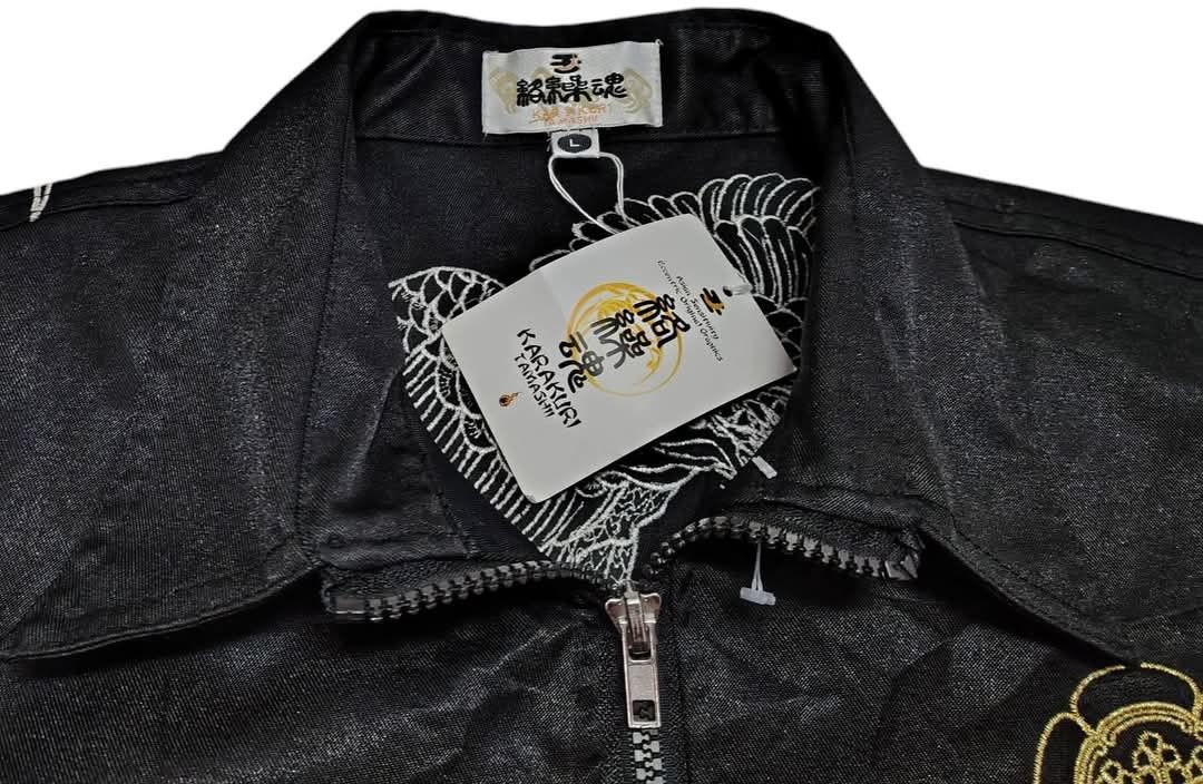 Japanese Brand Karakuri Tamashi Embroidered Jacket (F427) Size US L / EU 52-54 / 3 - 4 Thumbnail