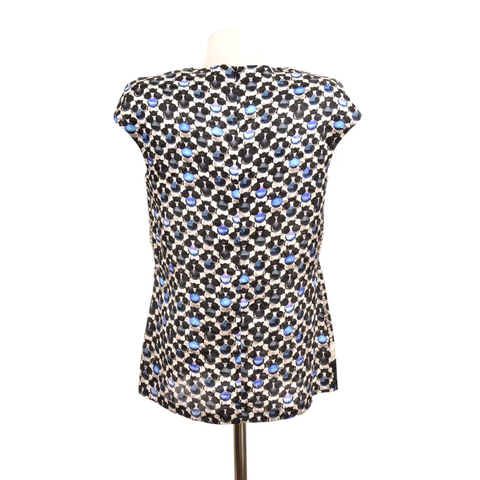Peter Pilotto Peter Pilotto All-Print Short Sleeve Silk Blouse Top Size 8 Multicolor Womens Blouse Silk 8 Size M / US 6-8 / IT 42-44 - 4 Thumbnail