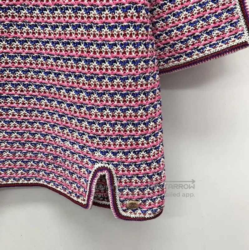 Chanel Chanel Pink Cotton Short-Sleeve Sweater . Size S / US 4 / IT 40 - 4 Thumbnail