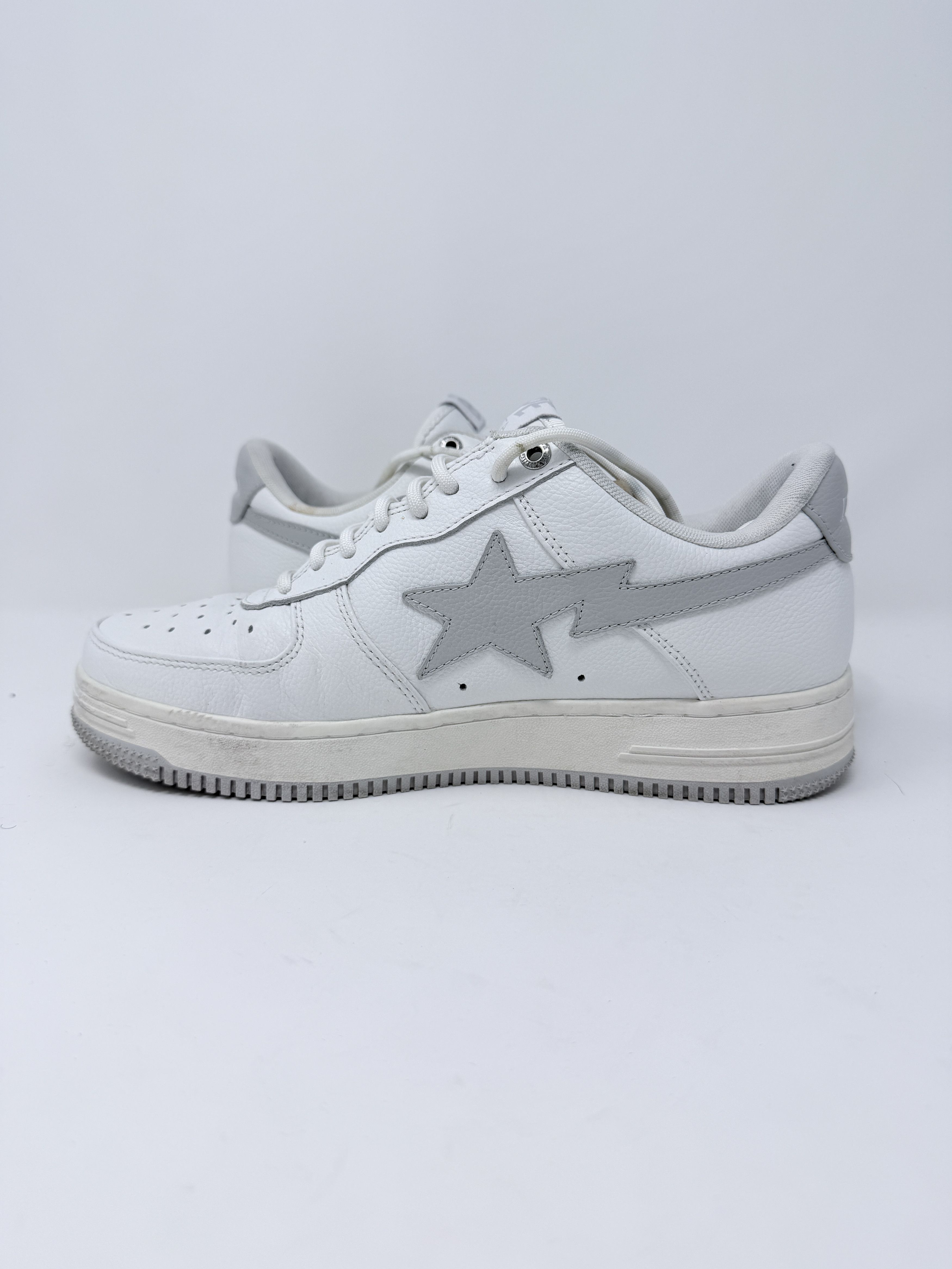 Bape × JJJJound JJJJound Bapesta OG Low White Gray Size US 9 / EU 42 - 7 Thumbnail