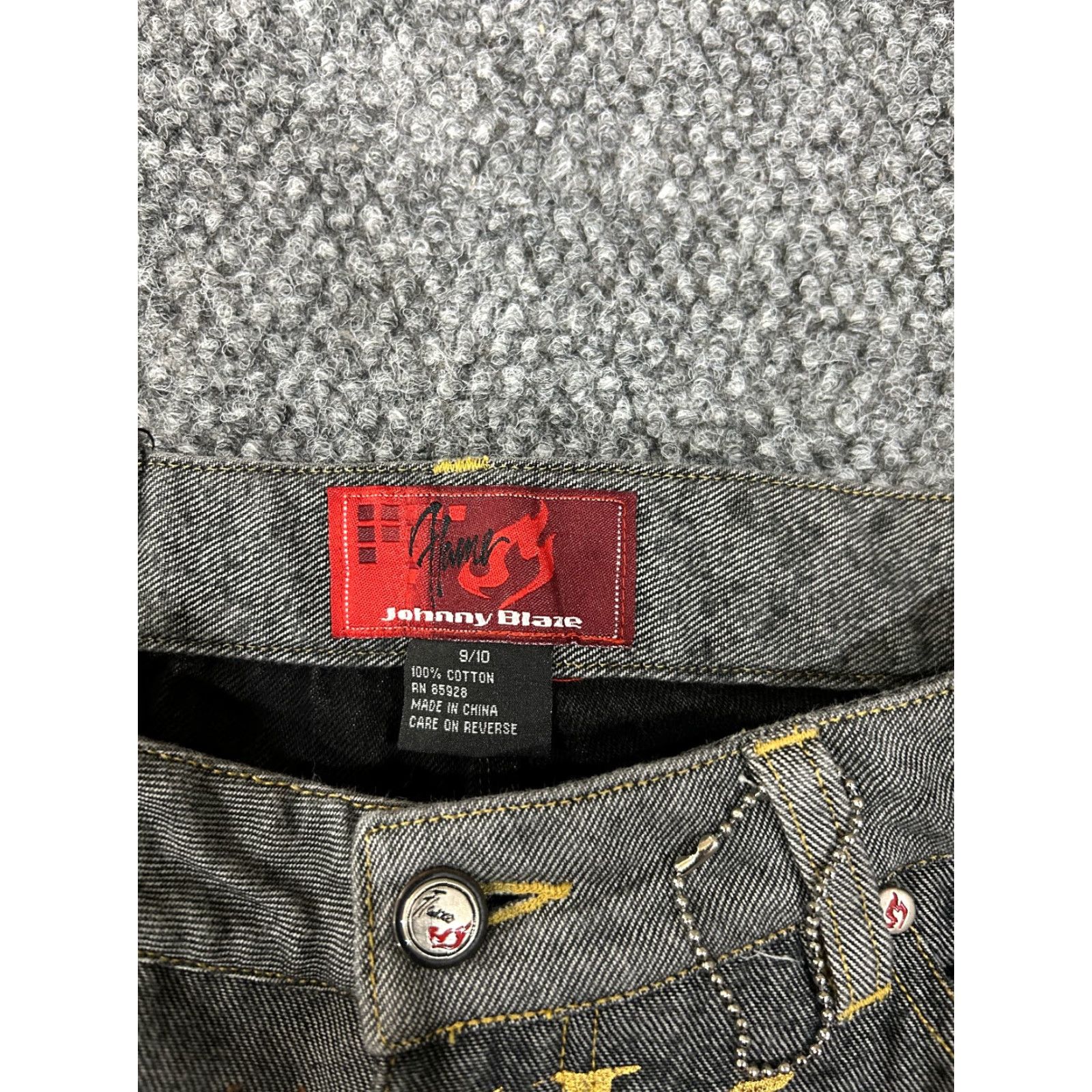 Vintage Johnny Blaze jeans Womens 10 Gray High Rise 5-Pocket Distressed Stretch Denim Hip Hop Vintage Modern Streetwear Slim Mom Fit Size 32" / US 10 / IT 46 - 4 Thumbnail