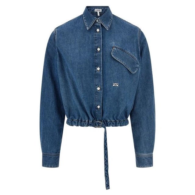 Loewe LOEWE Blue Belted Shirt New & Authentic (Women's size:FR 34; Size XS / US 0-2 / IT 36-38 - 1 Thumbnail