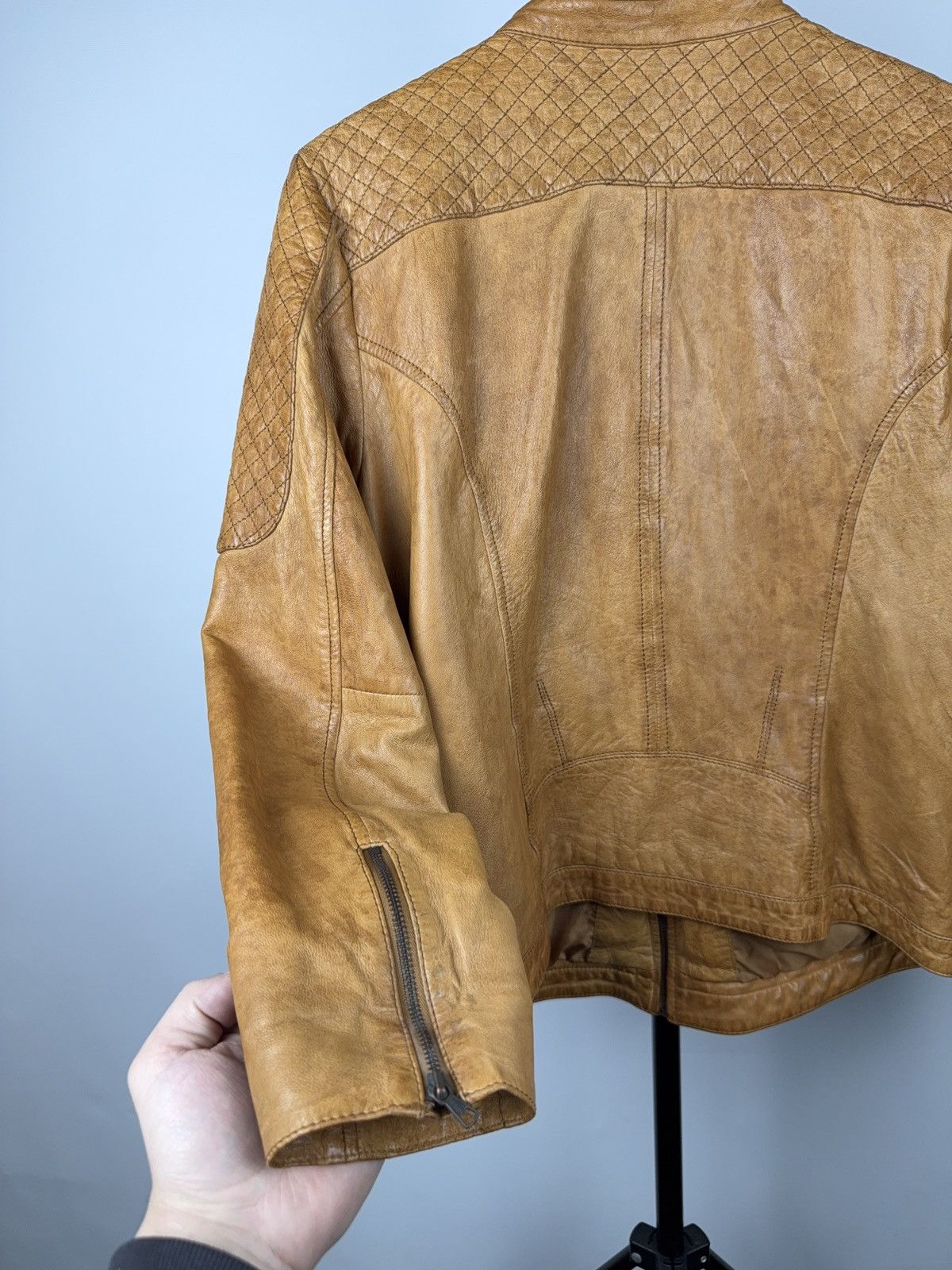 Genuine Leather Archive Y2K Leather Biker Moto Avant Garde Jacket Cafe Racer Size L / US 10 / IT 46 - 10 Thumbnail