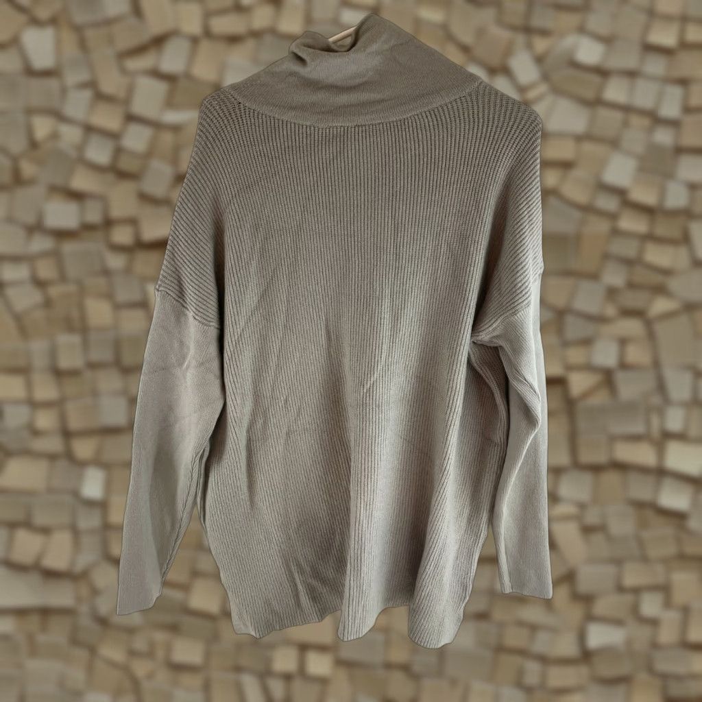 Vintage Devotion by Cyrus Sweater Women's Size Large Gray Pullover Ribbed Oversized NWT Size L / US 10 / IT 46 - 1 Thumbnail