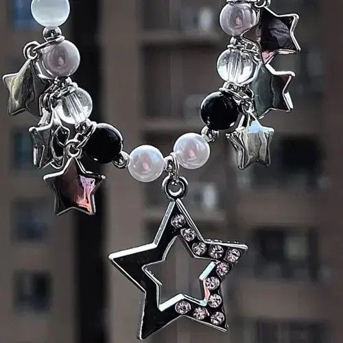 Other Elegant Star Zircon Beaded Pendant Necklace Size ONE SIZE - 3 Thumbnail