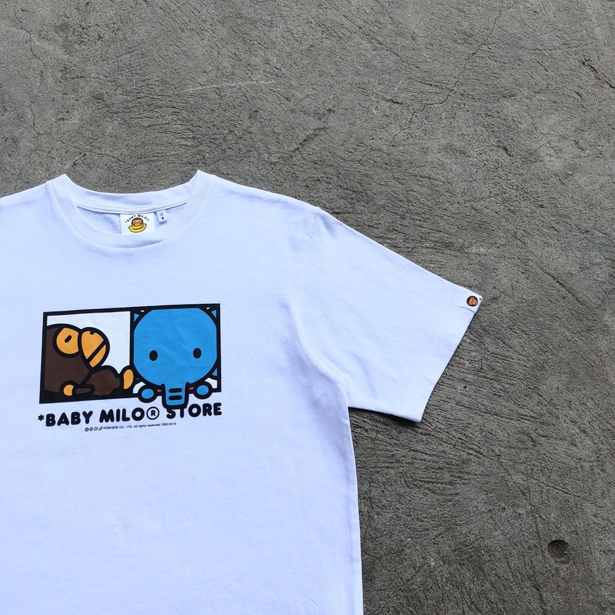 Bape Bape Baby Milo White Logo Shirt Size US S / EU 44-46 / 1 - 3 Thumbnail