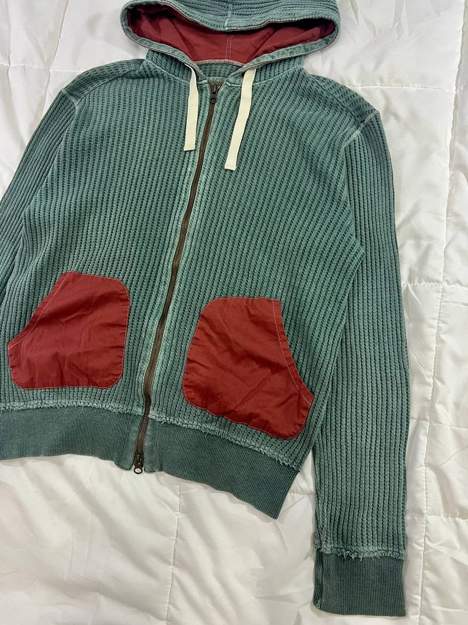 Japanese Brand × Vintage Vintage Alberoni Slip Line Patch Pocket Zip Up Hoodie Size US M / EU 48-50 / 2 - 2 Thumbnail