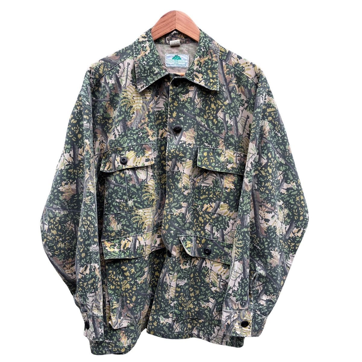 Vintage Bushlan South Texas Camouflage 4-Pocket Hunting Jacket Size US XL / EU 56 / 4 - 1 Thumbnail