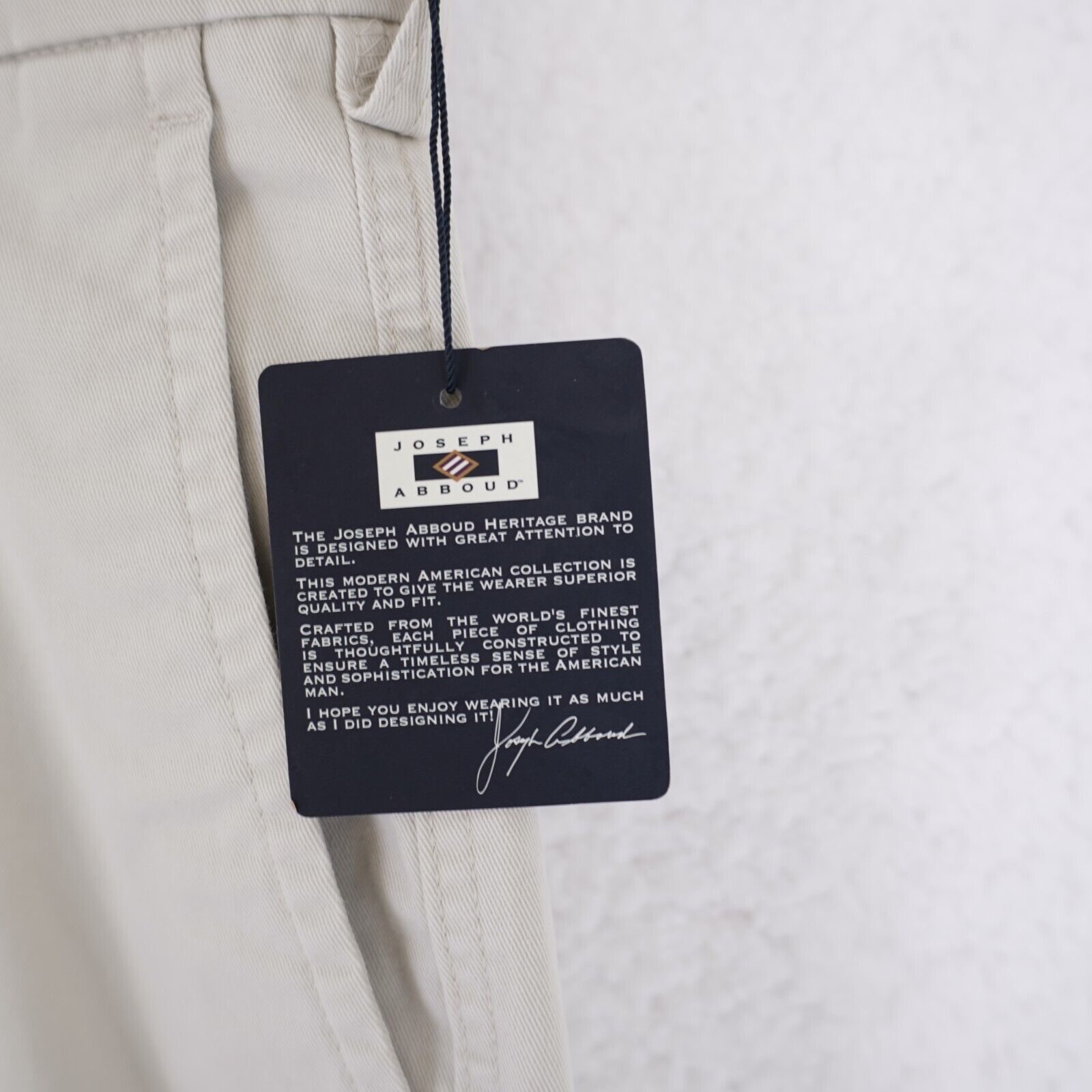Joseph Abboud NEW Joseph Abboud Stretch Cotton Gray Cream 38/32 Chino Pant Size US 38 / EU 54 - 5 Thumbnail