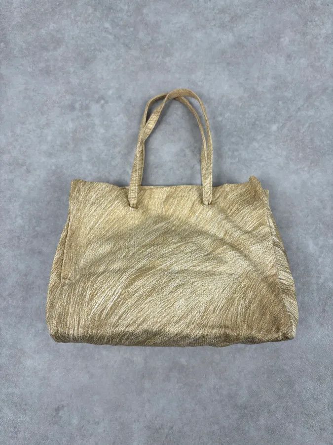 Roberto Cavalli Roberto Cavalli Gold Textured Tote Bag Size ONE SIZE - 1 Thumbnail