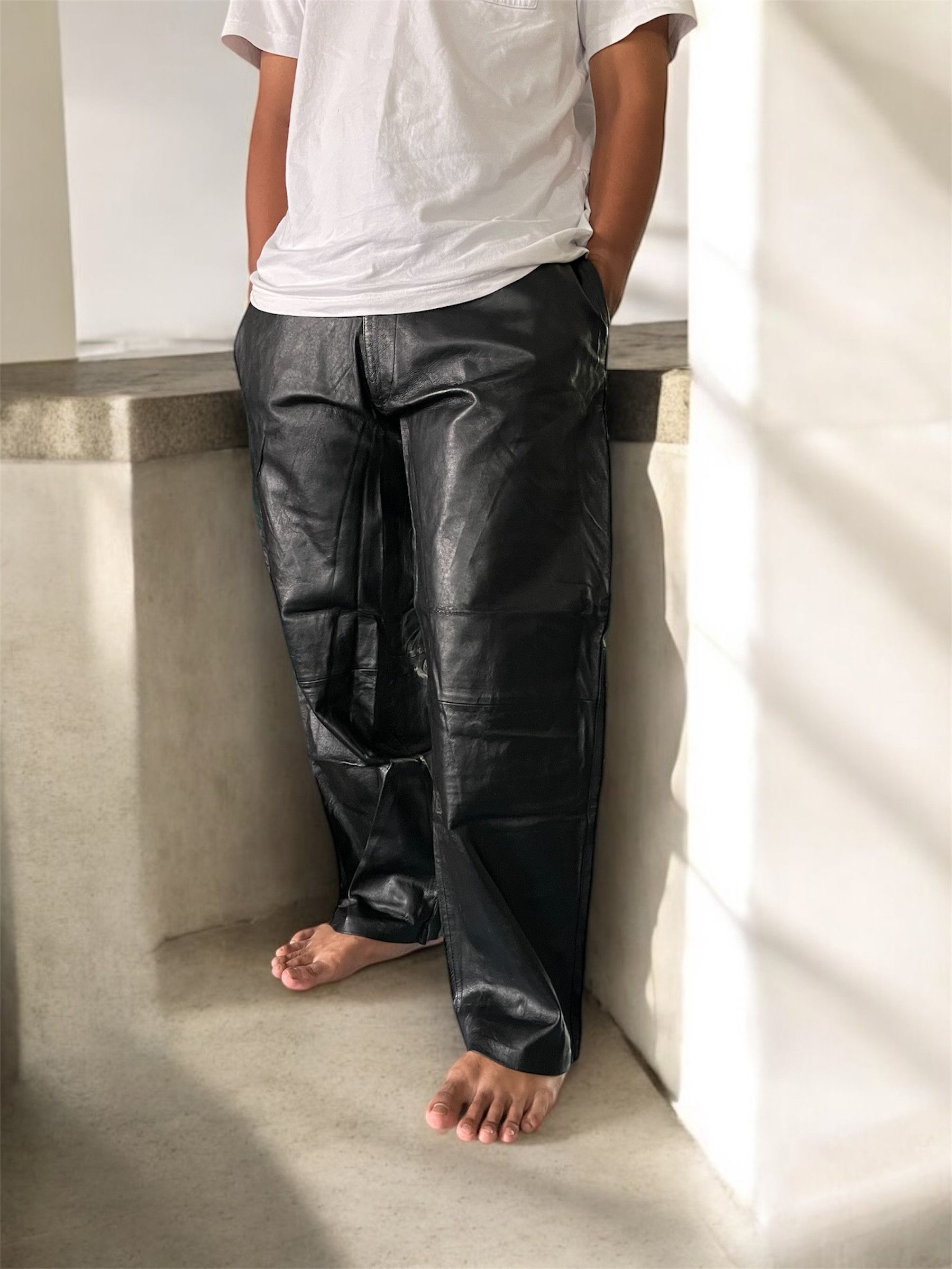 If Six Was Nine Allen Jolly Leather Trouser Size US 36 / EU 52 - 1 Thumbnail