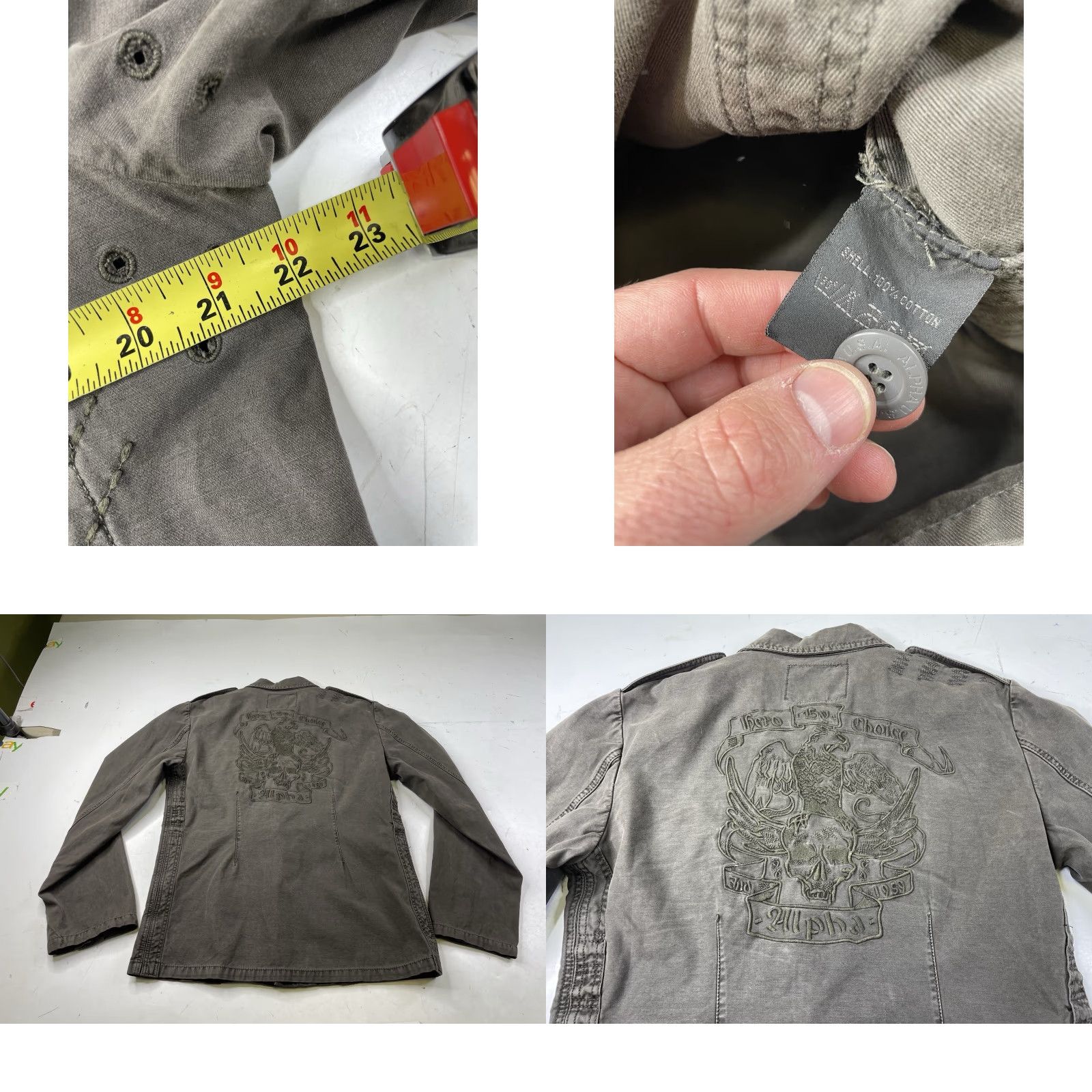 Alpha Industries Alpha Industries Jacket Mens Regular Gray/Brown Button Up Jacket Coat Size US M / EU 48-50 / 2 - 8 Thumbnail