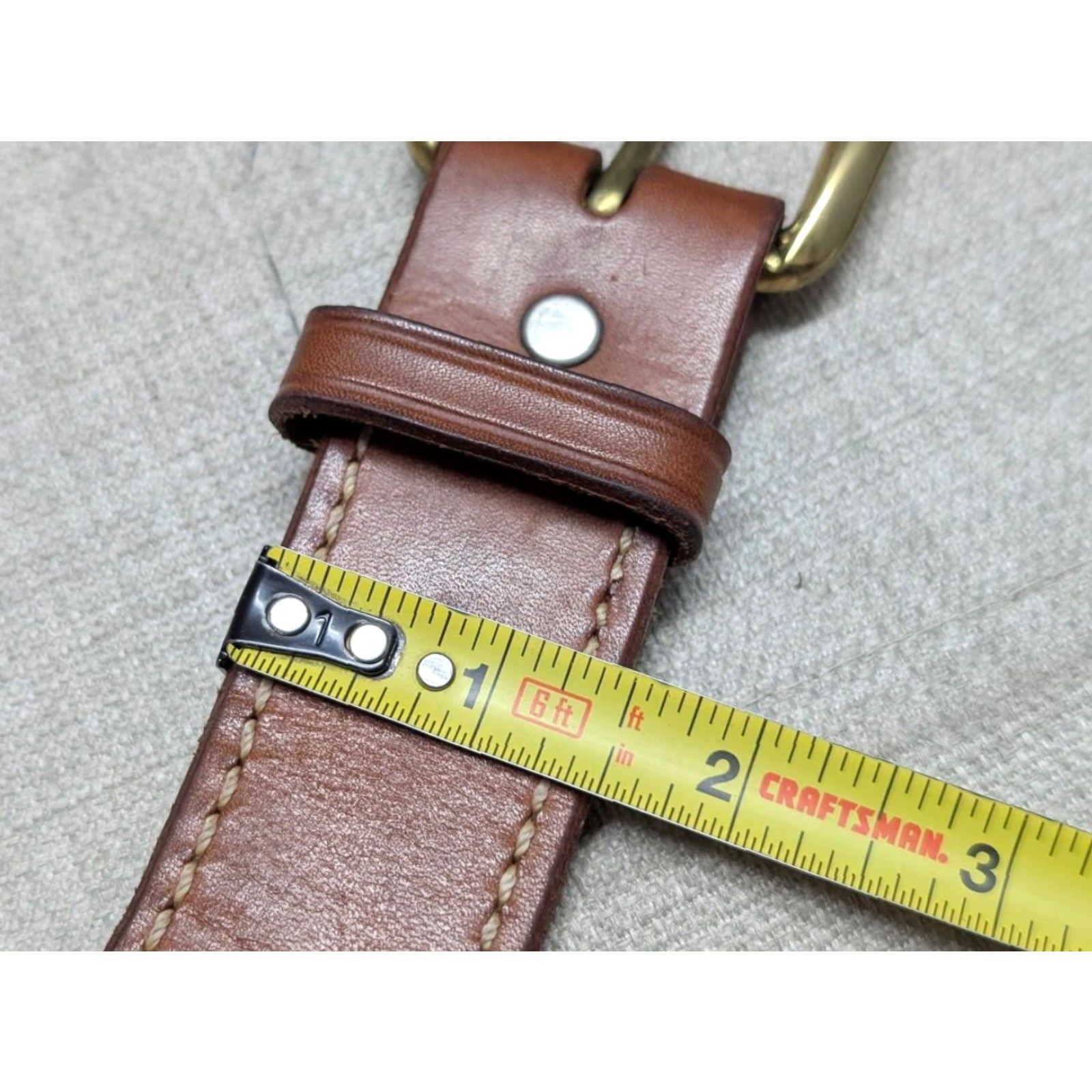 Vintage VINTAGE western belt Holster belt Leather Cowhide Full Grain Leather Ranger belt Cartridge belt 2" 38 waist Brown Men Cowboy Belt Mens Size 38 - 7 Thumbnail