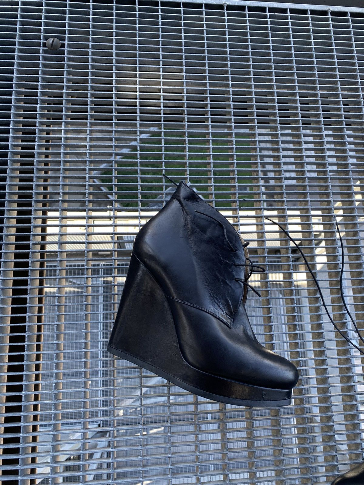 Jil Sander Jil Sander Leather Ankle Platform Wedge Boots Size US 9.5 / IT 39.5 - 4 Thumbnail