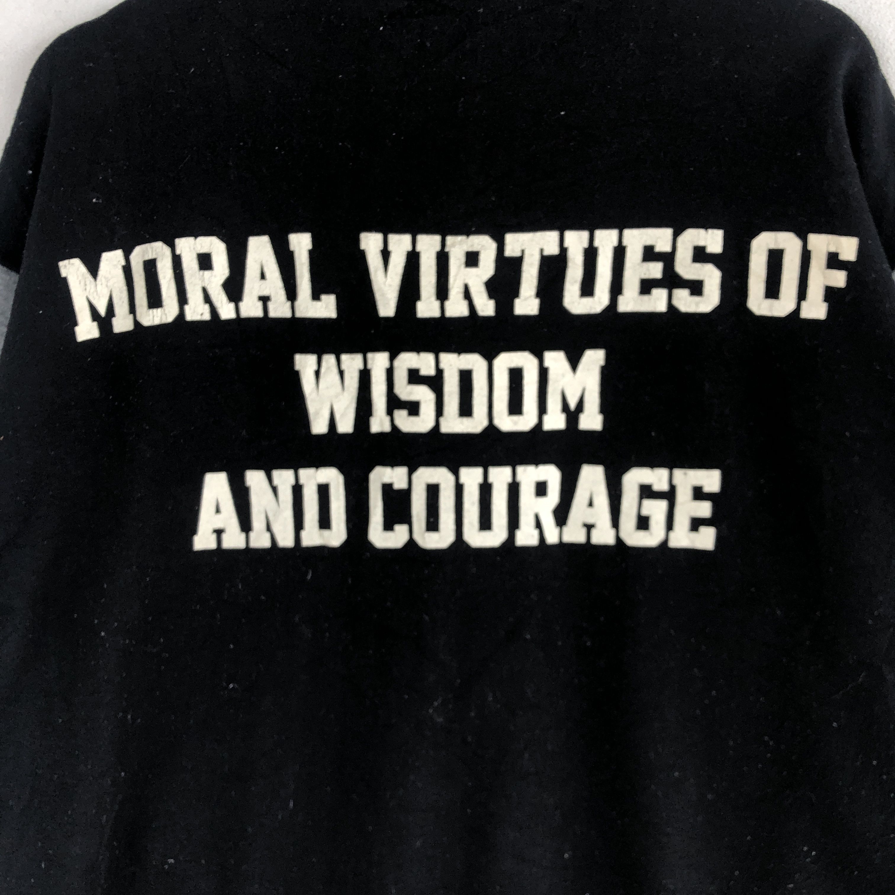 Japanese Brand × Vintage Vintage Y2K Japanese Humor Varsity Sweater Button Sweatshirt Size US L / EU 52-54 / 3 - 7 Thumbnail