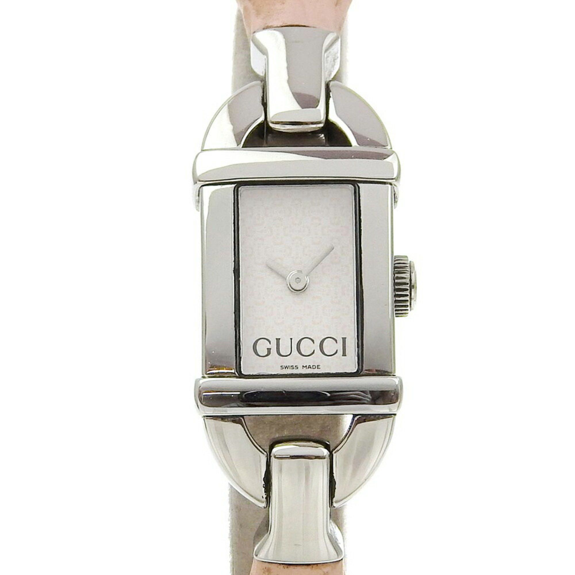 Gucci Gold Plated Quartz Analog Display White Dial Watch Gucci 1800L Women main image 2