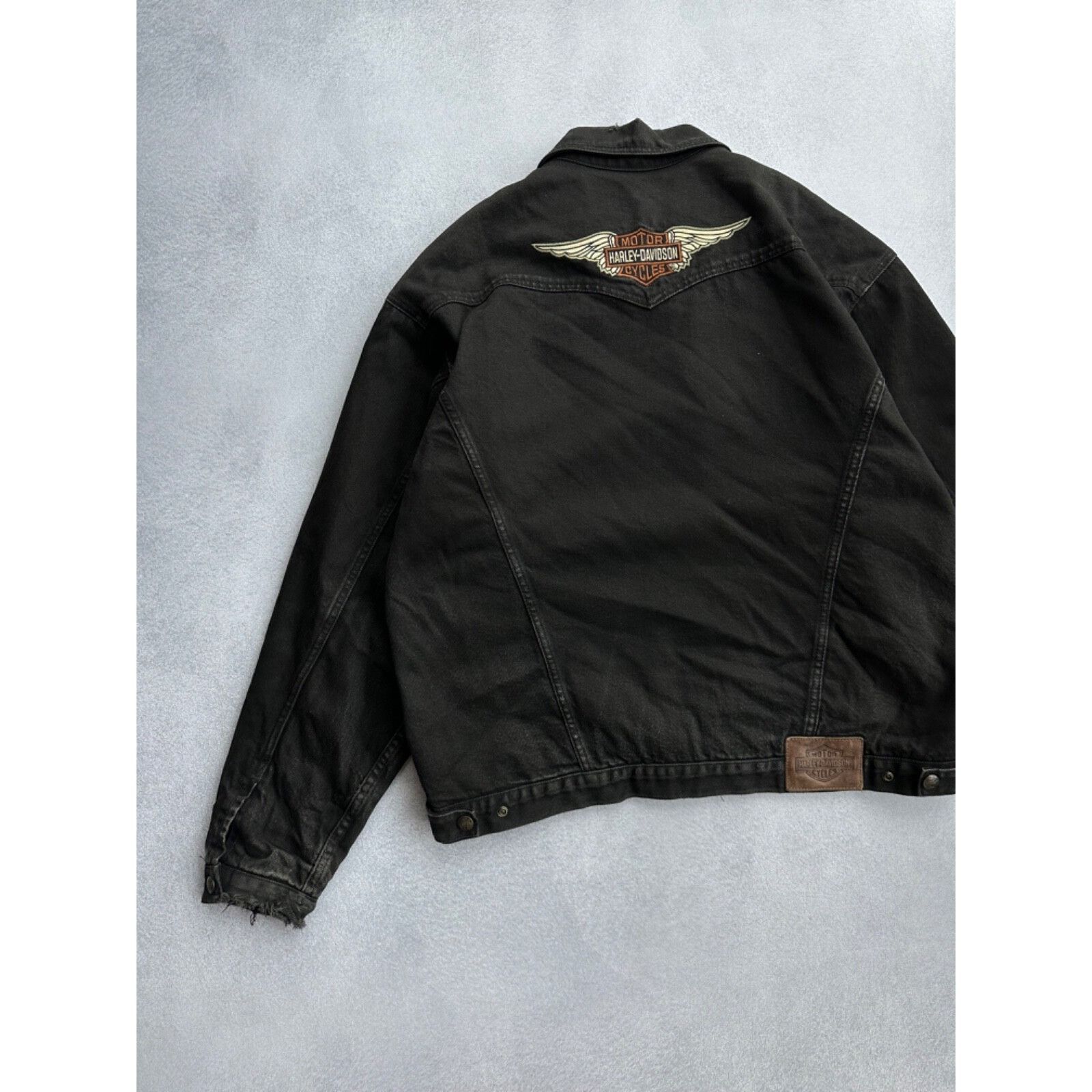 Ferrari VTG Harley-Davidson Biker Blues Moto Distressed Jacket Size US S / EU 44-46 / 1 - 12 Thumbnail