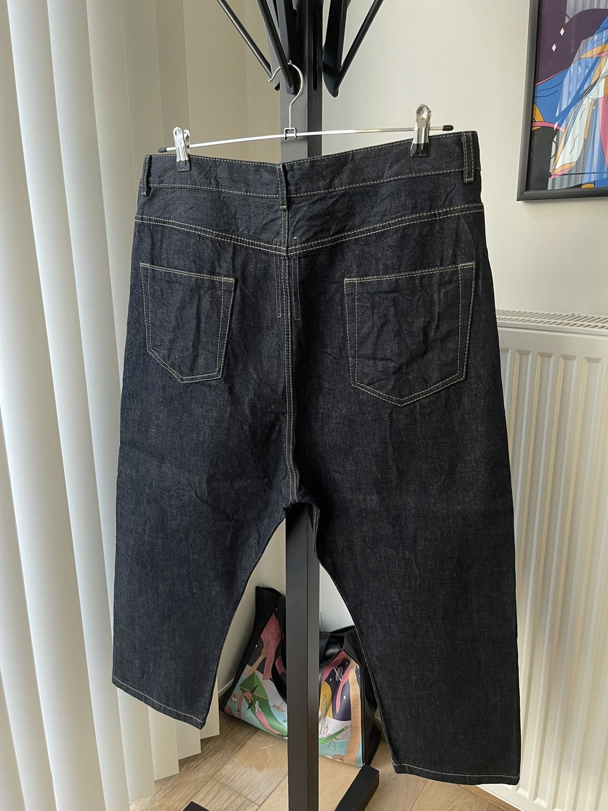 Rick Owens Drkshdw Astaire Cropped Cut Unwashed Indigo