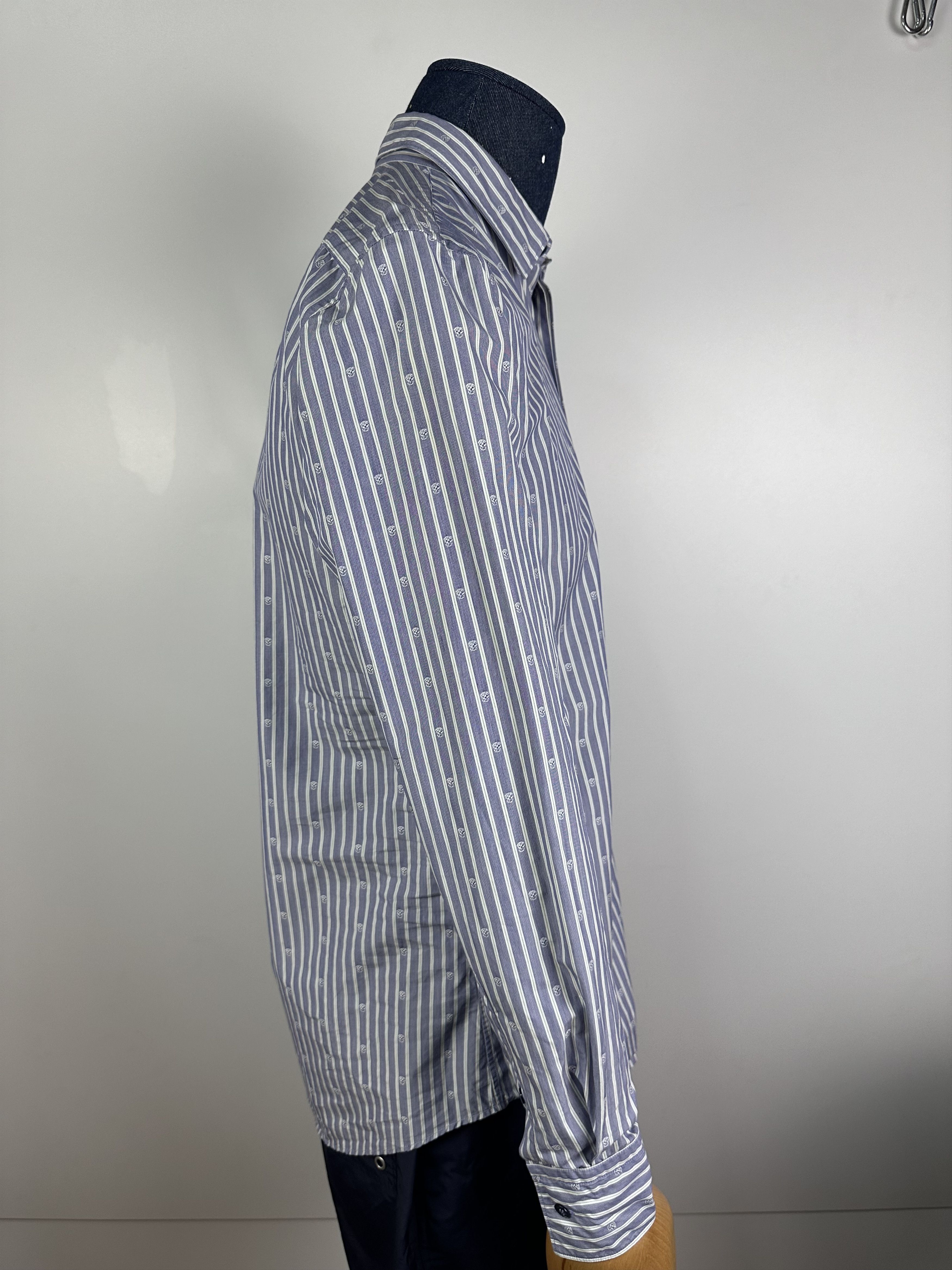 Alexander McQueen Alexander McQueen Skull Dress Shirt Long Sleeve Striped Size 48R - 8 Thumbnail