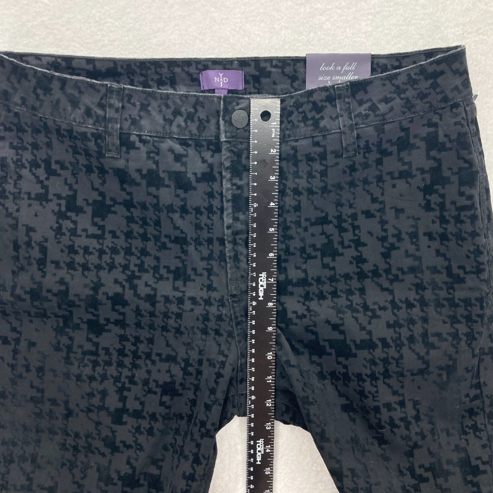 NYDJ NYDJ Super Skinny Pants Womens Size 14 Black Soft Felt Stretch High Rise 30in Inseam Slim Chino Casual Adults Size 36" / US 14 / IT 50 - 7 Thumbnail