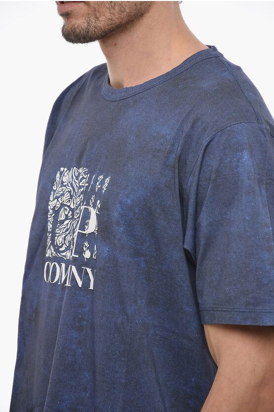 C.P. Company o1y1224 Logo Crewneck T-Shirt in Navy Blue Size US XS / EU 42 / 0 - 3 Thumbnail