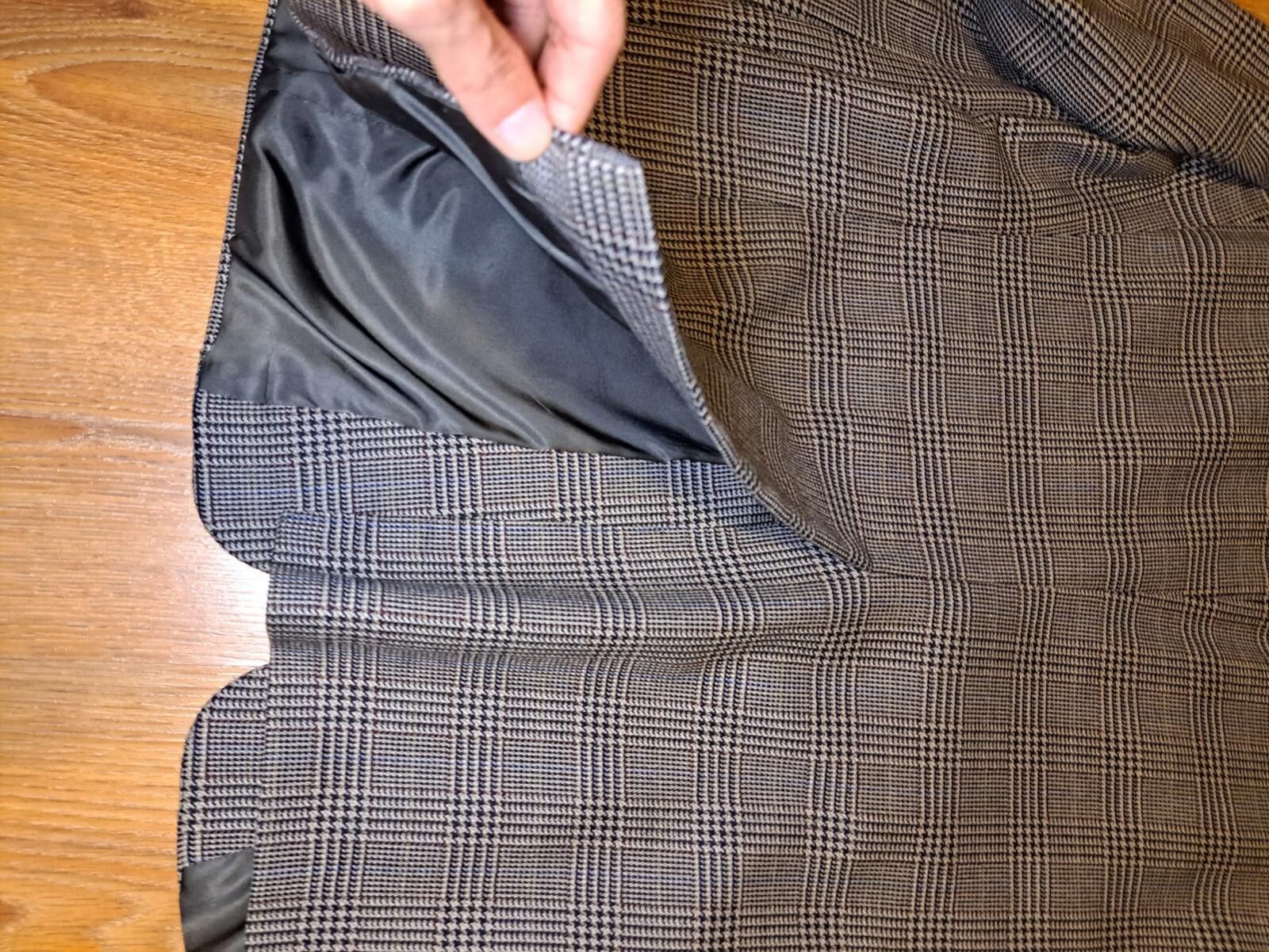 Hart Schaffner Marx VINTAGE Hart Schaffner Marx Sport Coat 43L Long Glen Plaid Size 42L - 7 Thumbnail