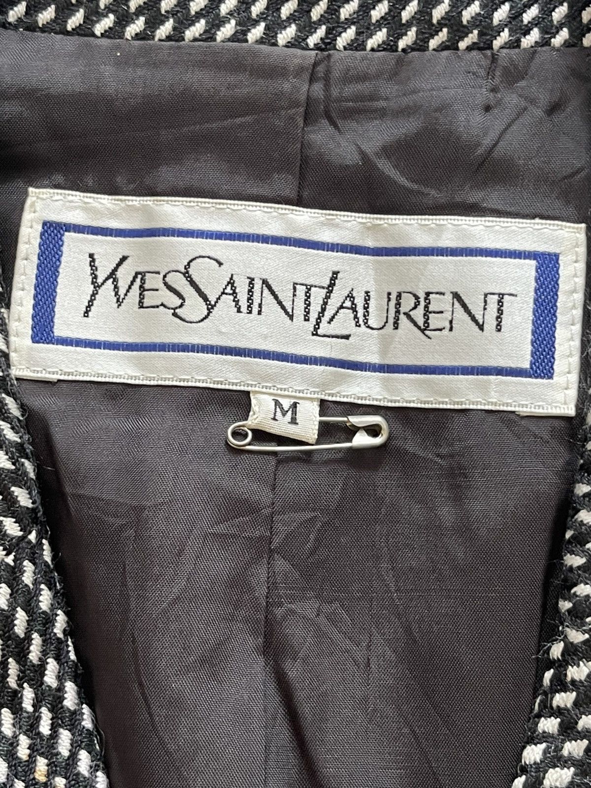 Yves Saint Laurent 90s Yves Saint Laurent Plaid Blazer Jacket Size M / US 6-8 / IT 42-44 - 17 Thumbnail