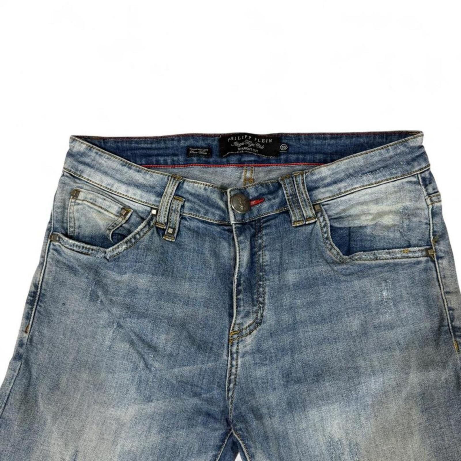 True Religion Philipp Plein skinny fit denim jeans Size 33" - 5 Thumbnail