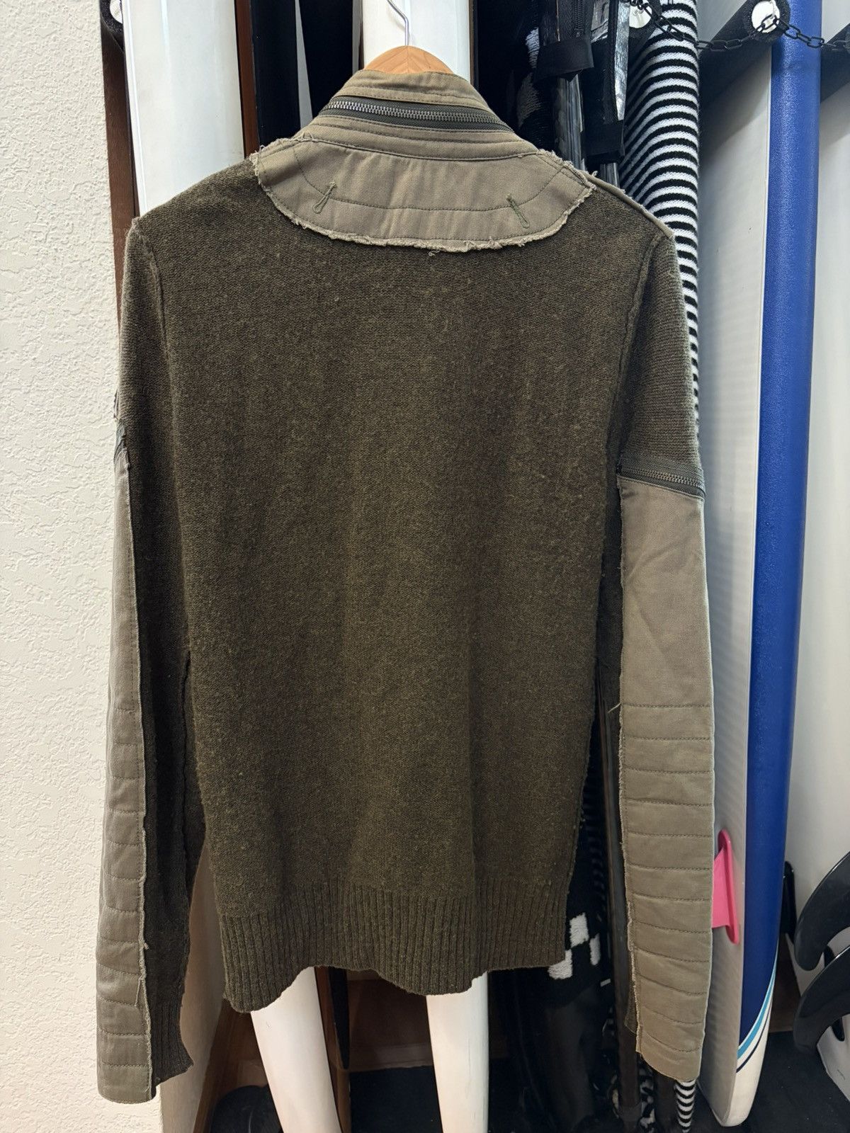 Diesel Military Paneled Zipper Pocket Longsleeve Knit Size US L / EU 52-54 / 3 - 8 Thumbnail