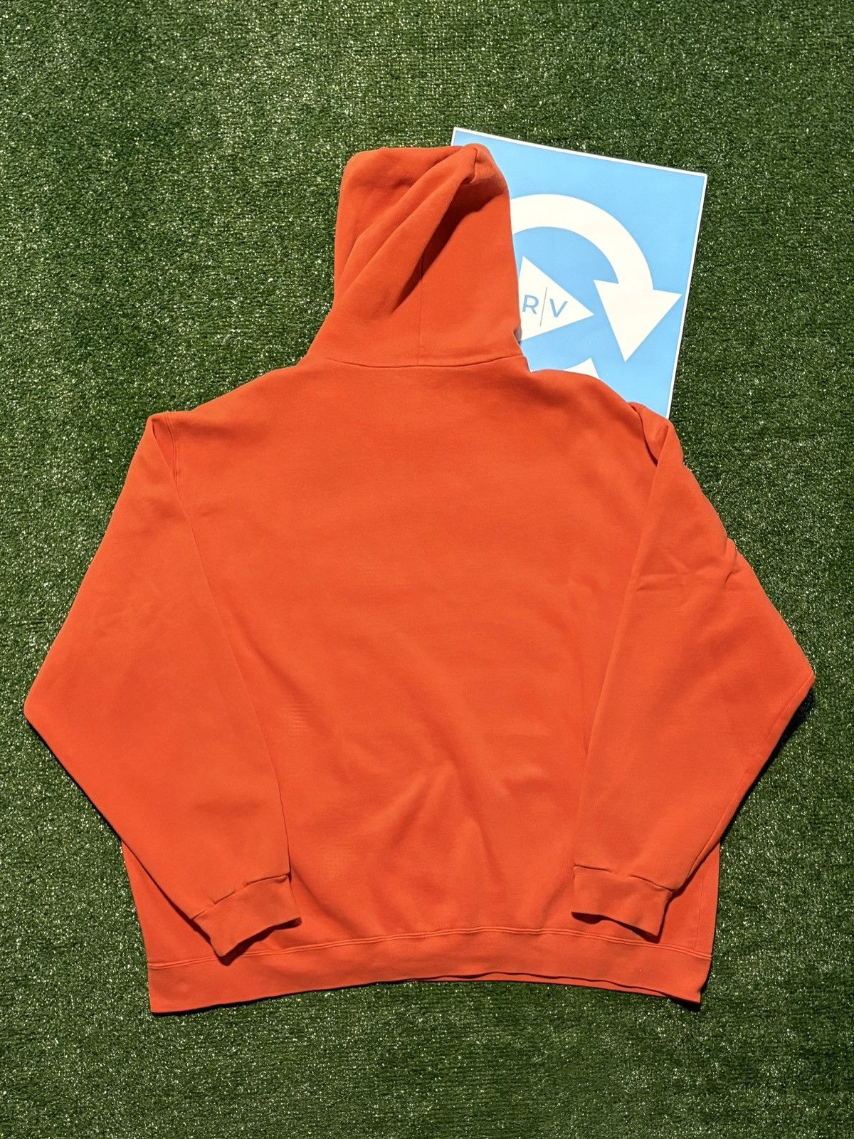 Nike VINTAGE RARE NIKE ORANGE CENTER SWOOSH HOODIE Size US XXL / EU 58 / 5 - 2 Thumbnail