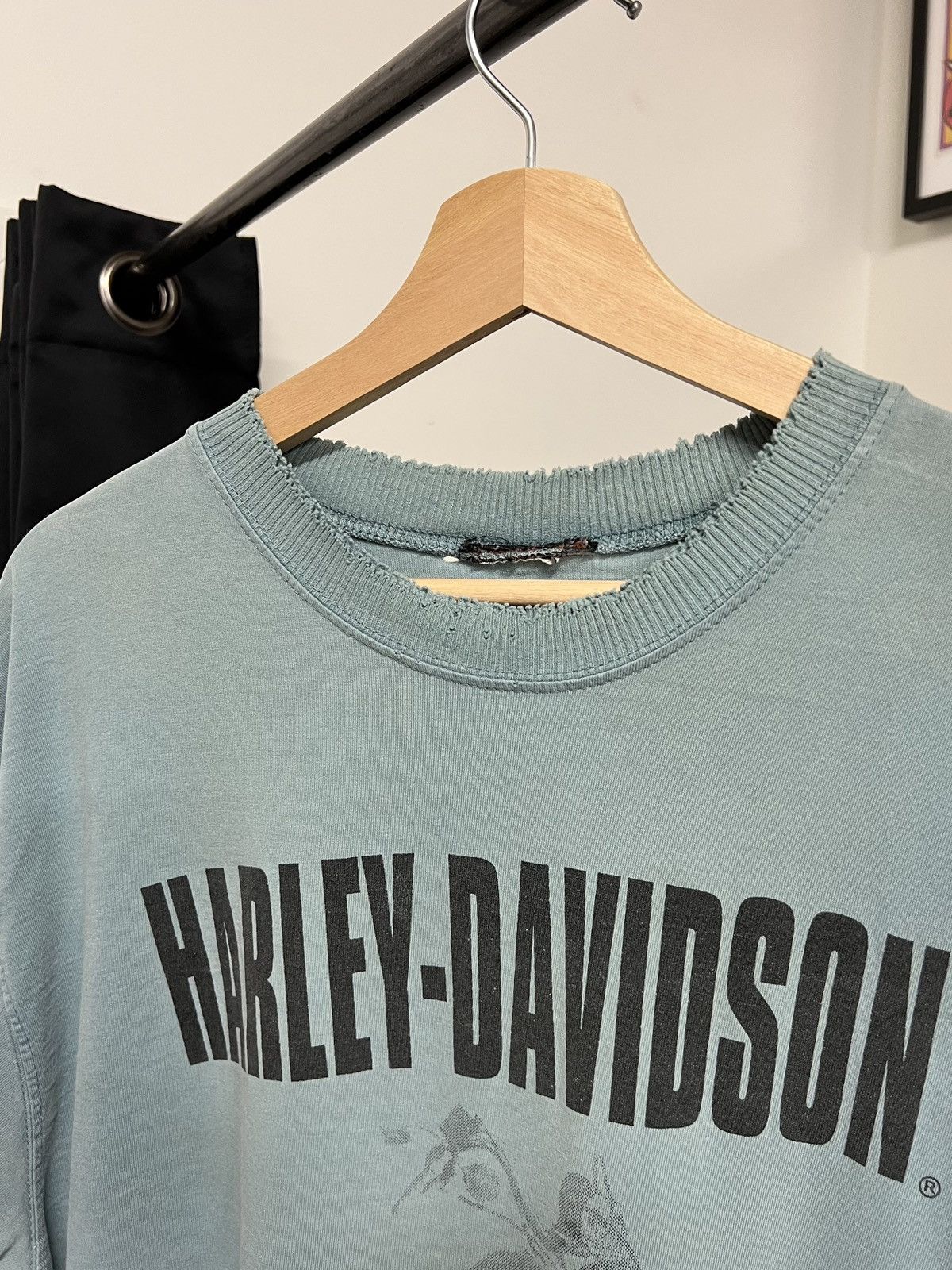 90s Harley Davidson Distressed & Faded Tee