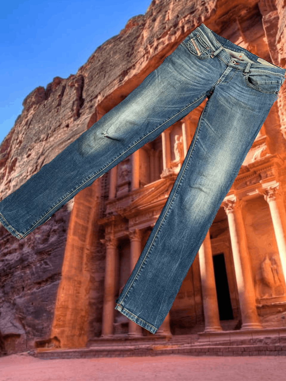 Diesel blue jeans stretch vintage Y2K DIESEL streetwear Size 26" / US 2 / IT 38 - 1 Thumbnail