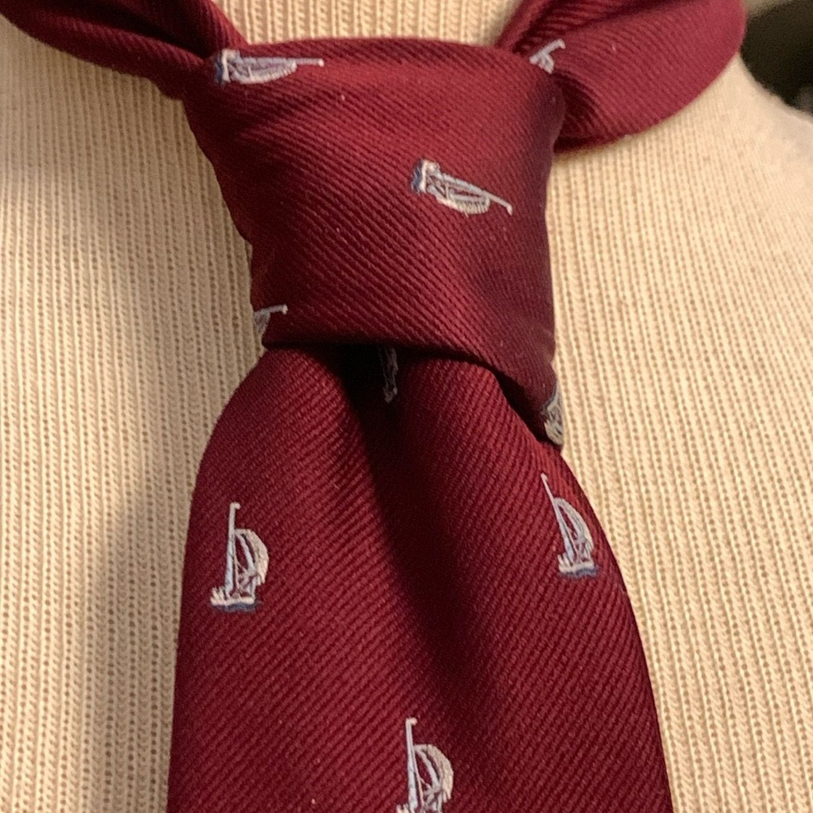 Vintage 70’s Rivetz of Boston sailboats necktie BOSTON SAILBOATS TIE Size ONE SIZE - 1 Thumbnail