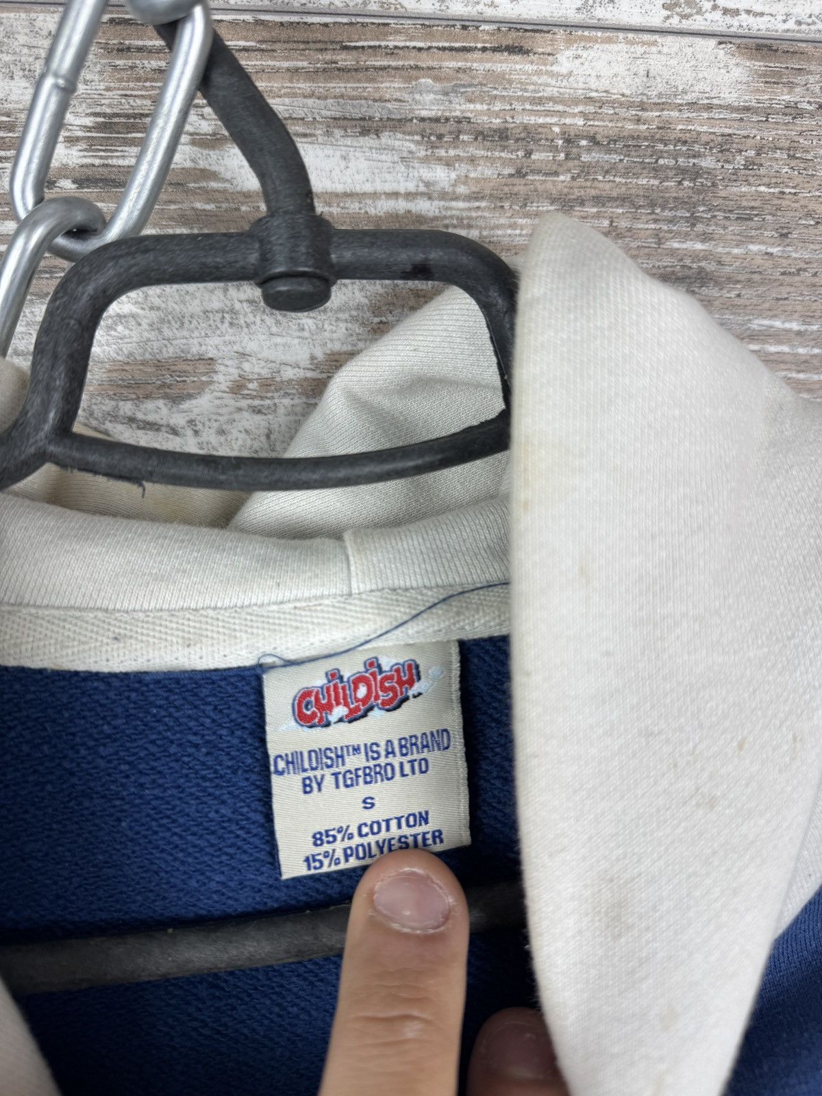Designer × Vintage Childish Theme Park Hoodie Big Logo Blue Mens Vintage rare Size US S / EU 44-46 / 1 - 17 Thumbnail