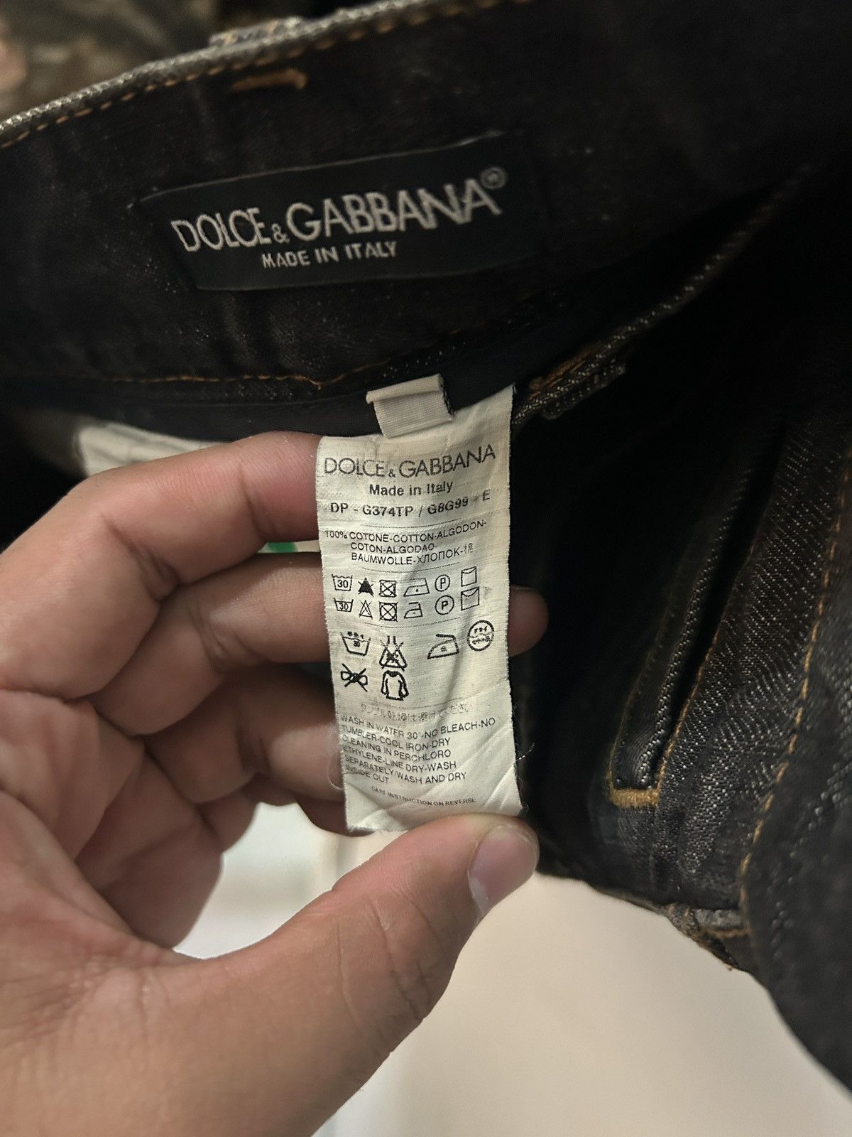 Dolce & Gabbana × Japanese Brand Dolce Gabbana Distressed Black Jeans Size US 37 - 18 Thumbnail