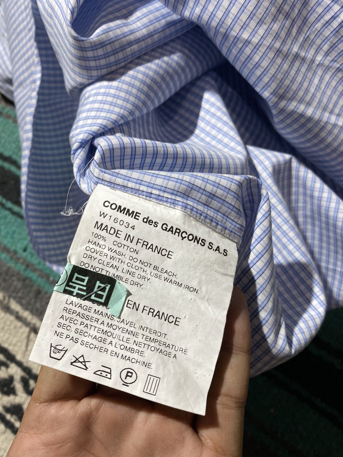 Comme des Garcons Homme Comme des Garcons Shirt Blue Gingham Button Down Shirt Size US S / EU 44-46 / 1 - 5 Thumbnail