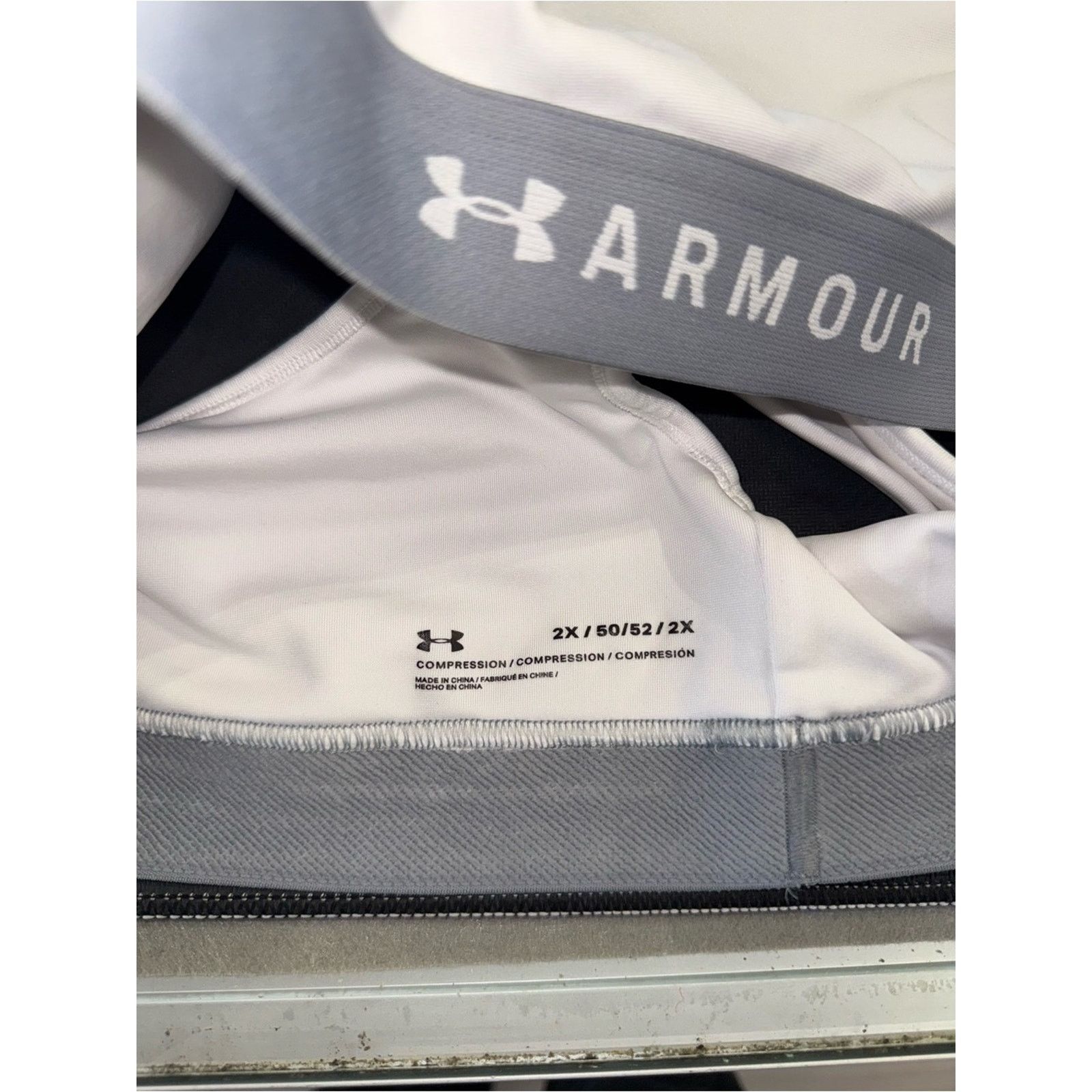 Under Armour Under Armour White Compression Sports Bra Size XXL / US 16-18 / IT 52-54 - 3 Thumbnail