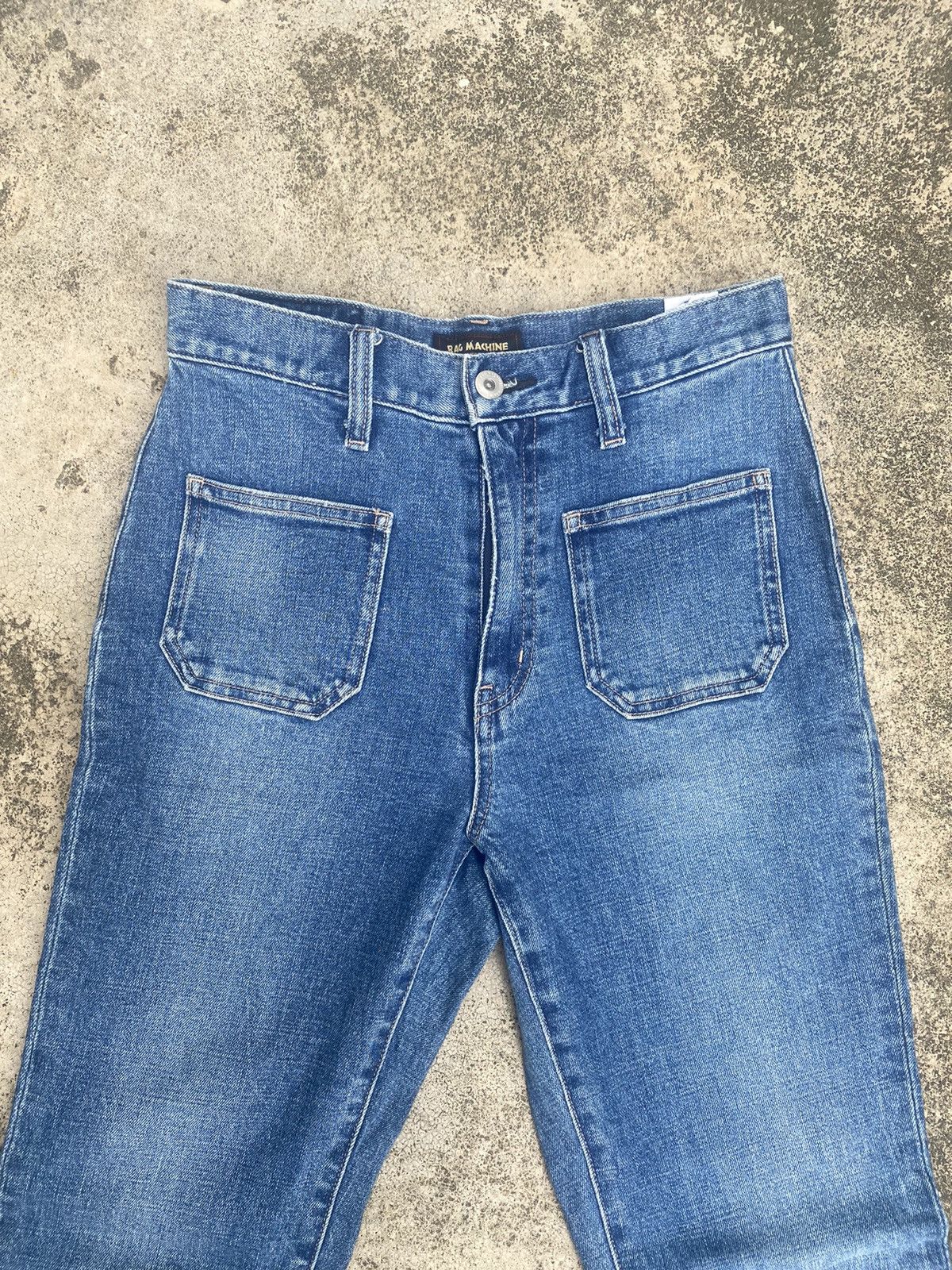 Japanese Brand Flare Jeans Rag Machine Bust Pant Bootcut Size US 27 - 10 Thumbnail